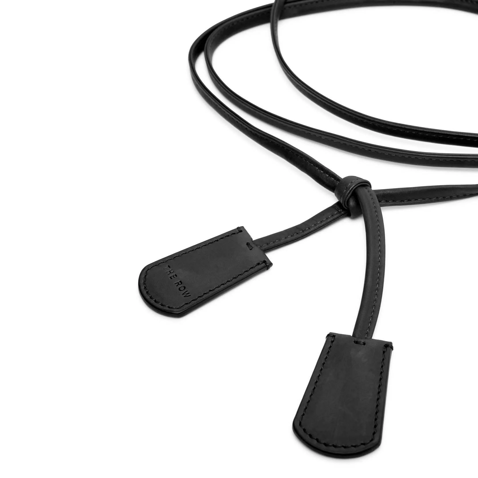 Belt end B black leather belt - Image 3