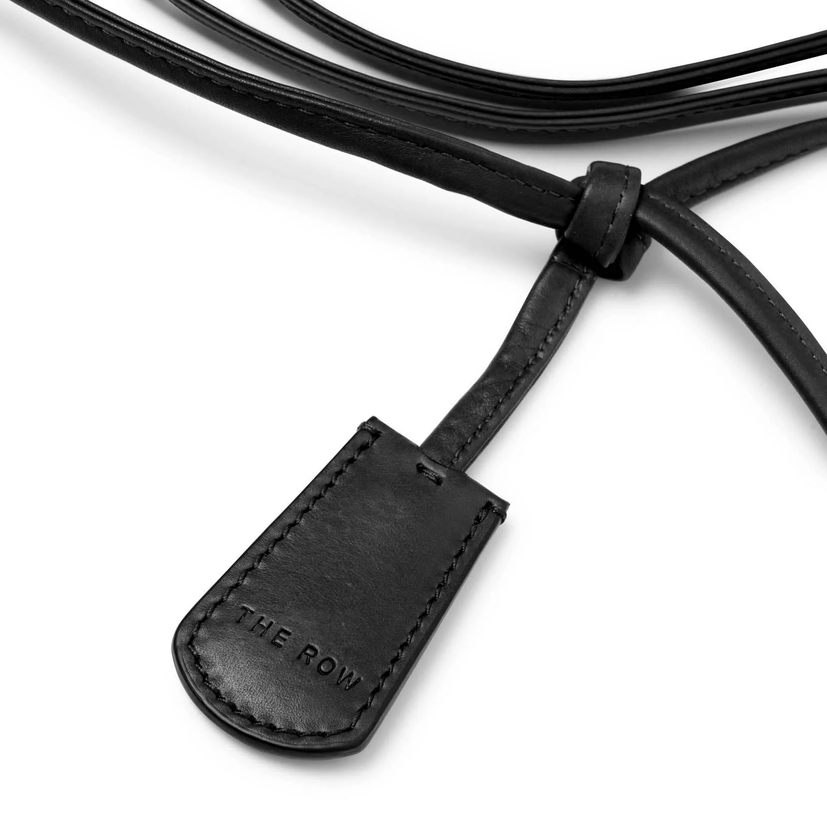 Belt end B black leather belt - Image 4