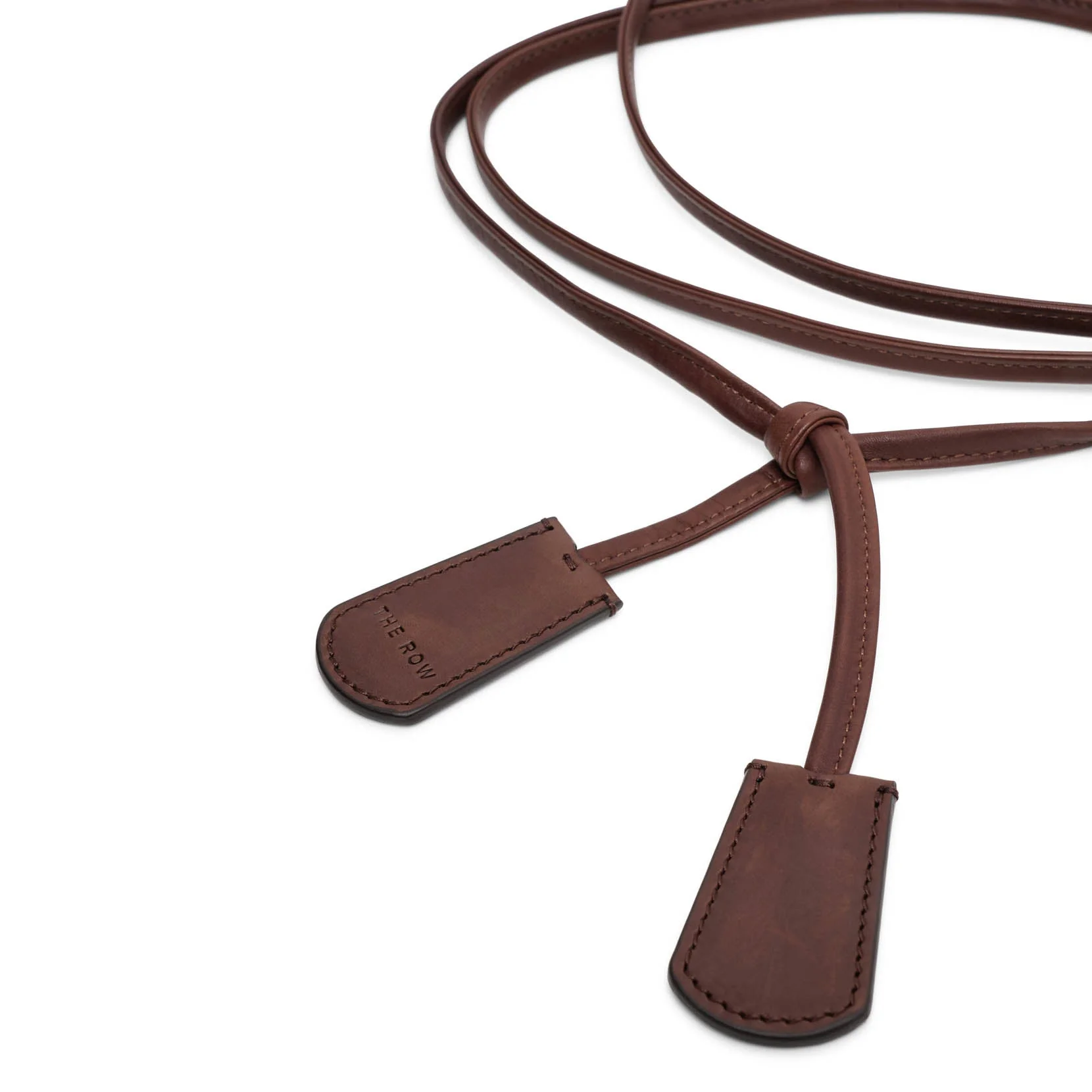 Belt end B dark brown leather belt - Image 3