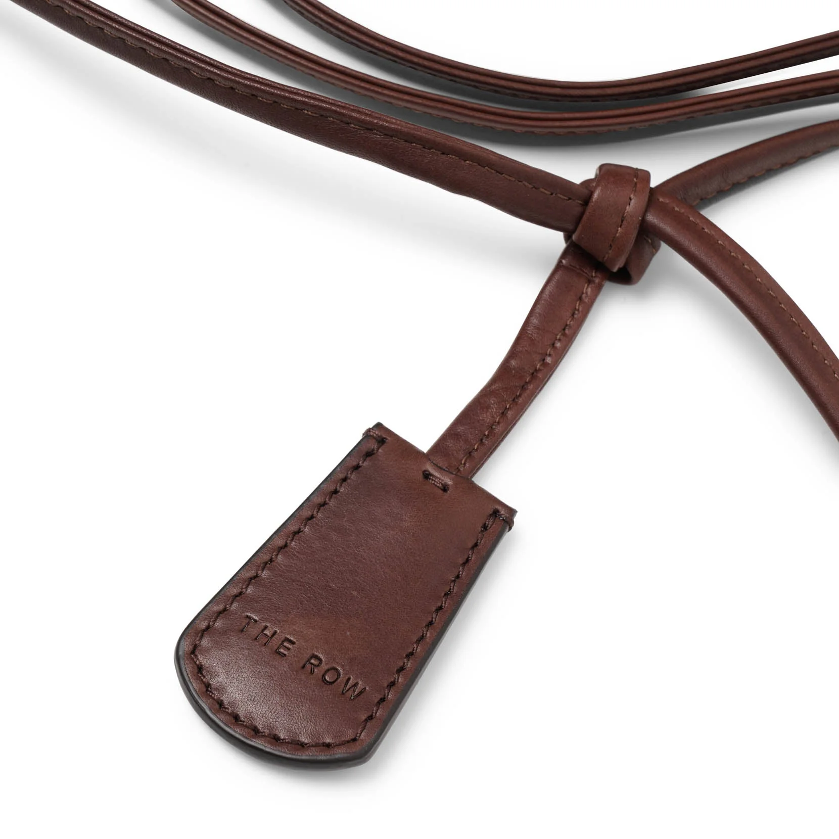 Belt end B dark brown leather belt - Image 4