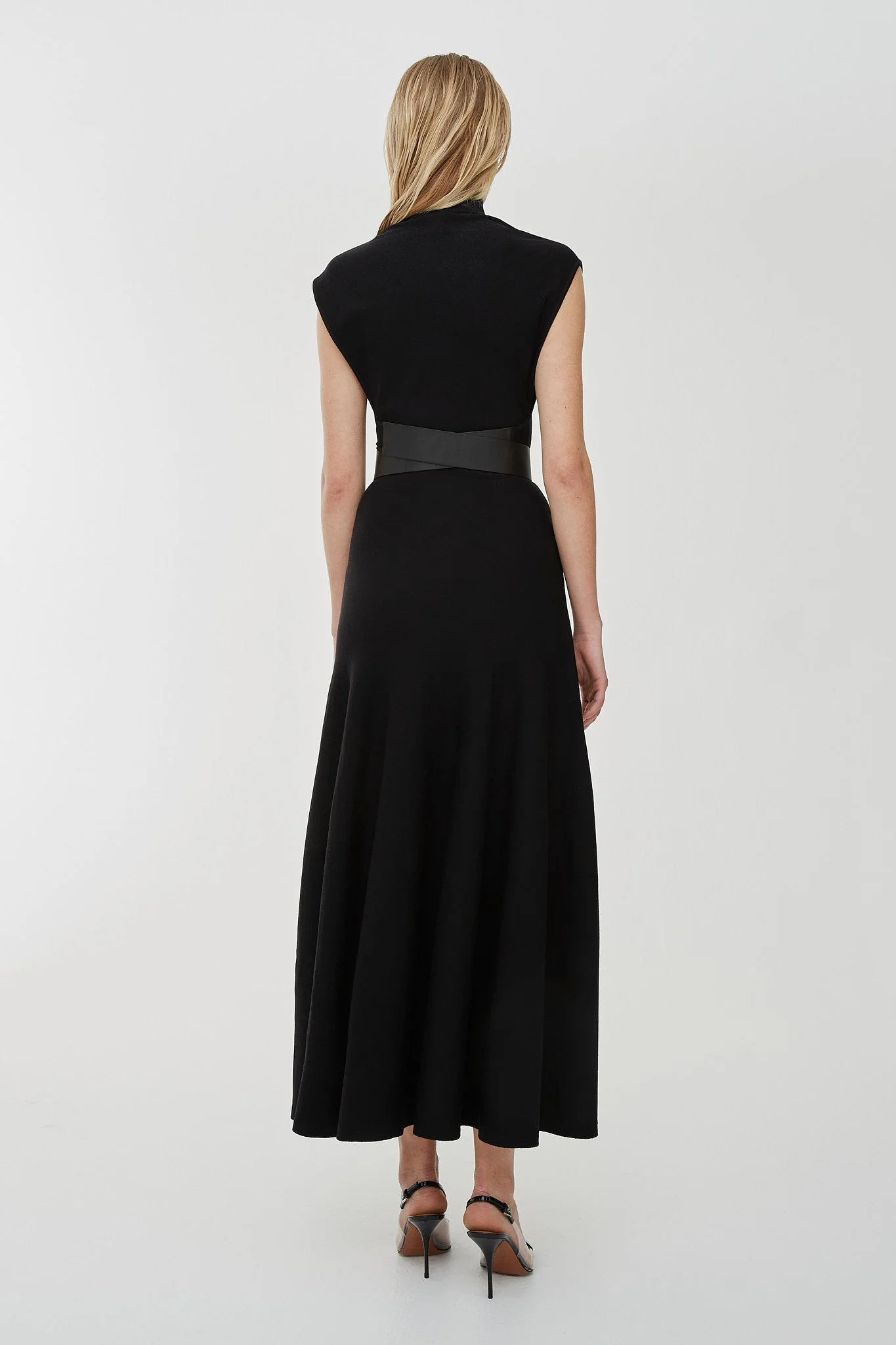 Belted wool maxi dress - Image 3