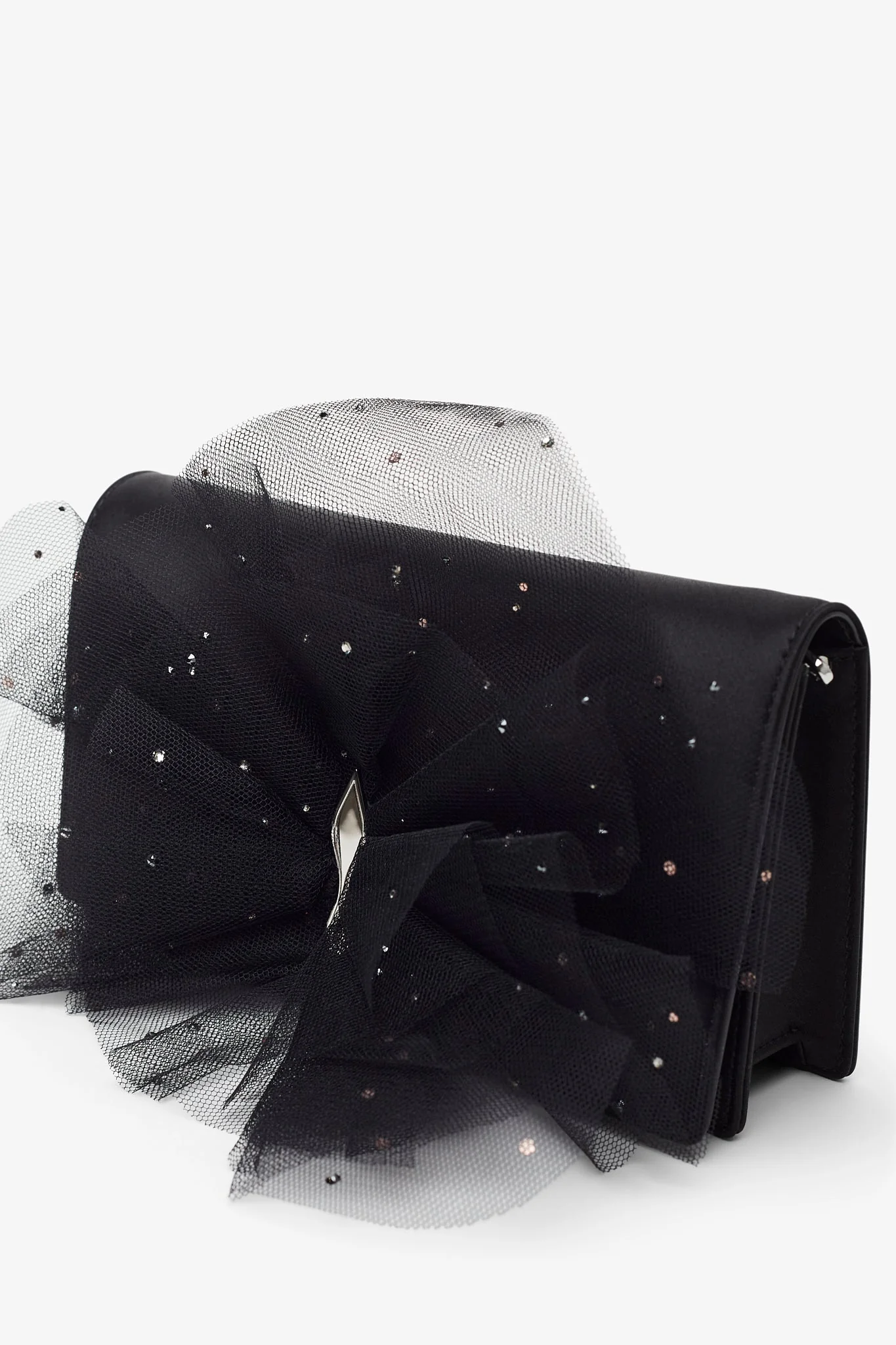 Bettina black bow clutch - Image 4