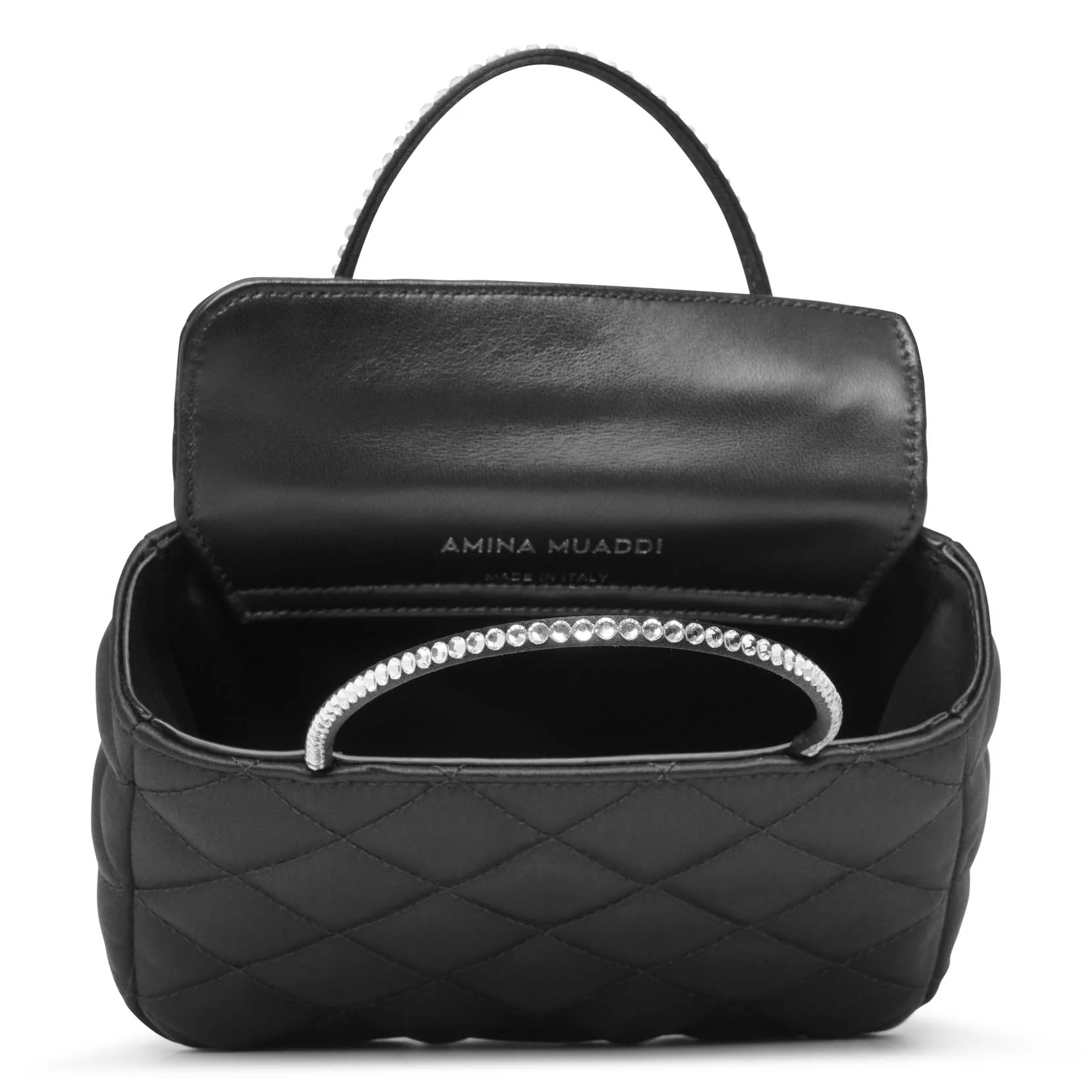 Betty black satin tote bag - Image 5