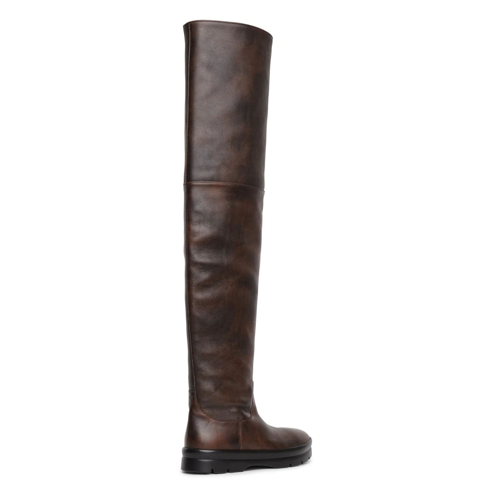 Billie vintage brown leather high boots - Image 4