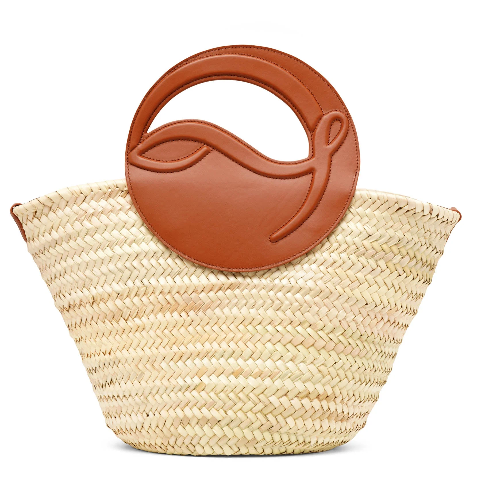 Biloumoon medium brown raffia bag - Image 2