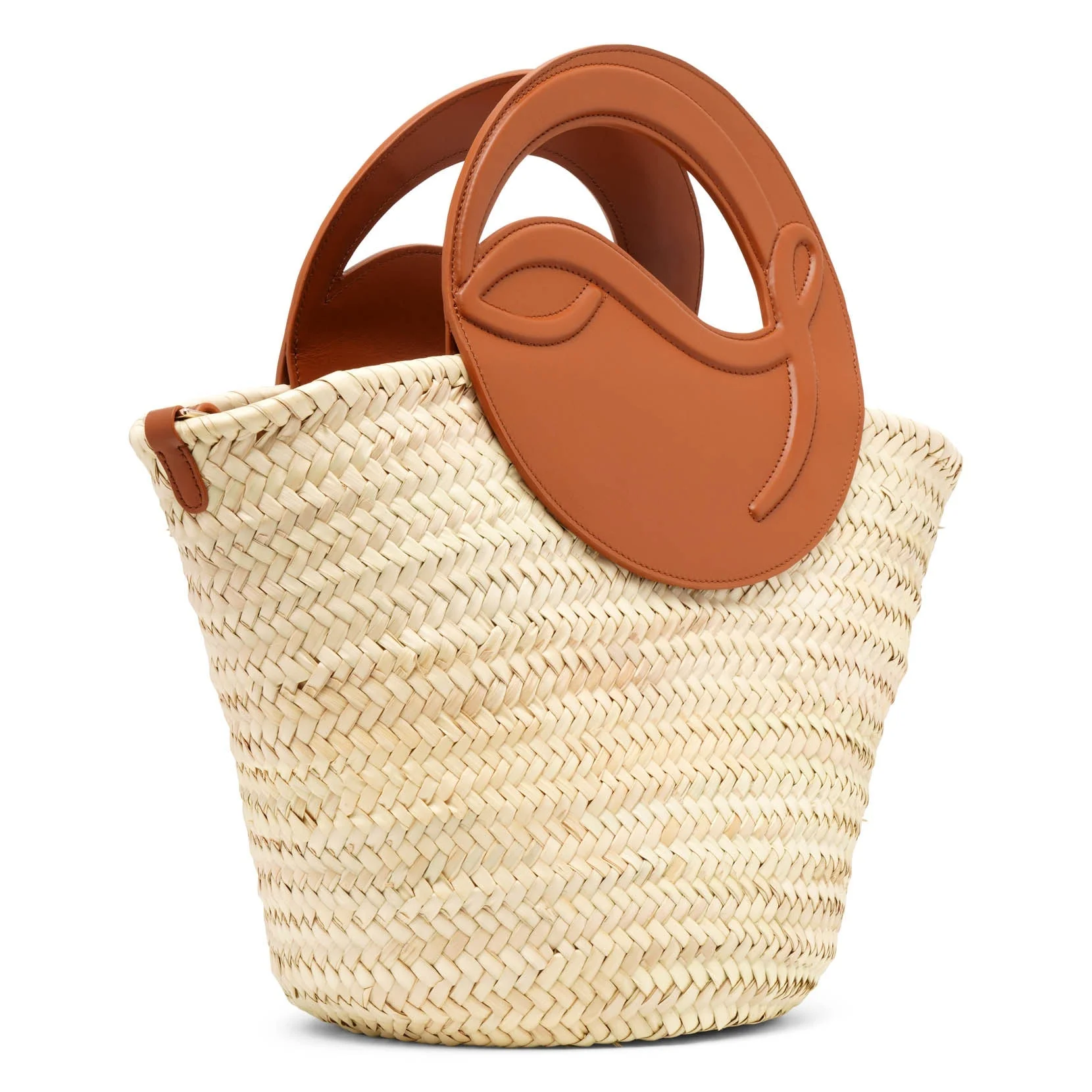 Biloumoon medium brown raffia bag - Image 4