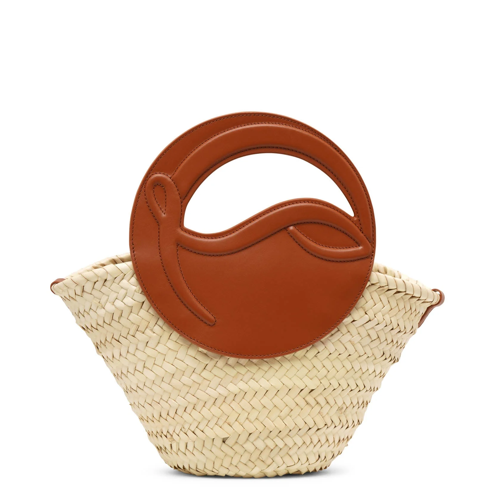 Biloumoon small brown raffia bag - Image 3