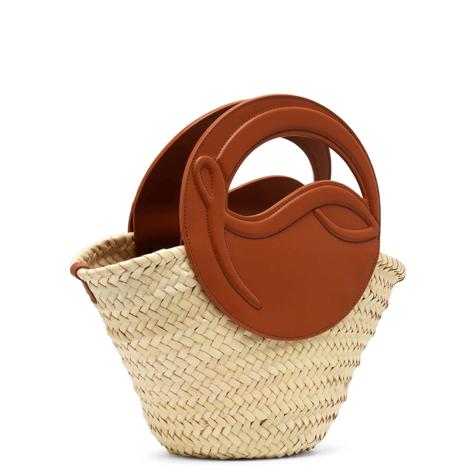 Biloumoon small brown raffia bag - Image 4