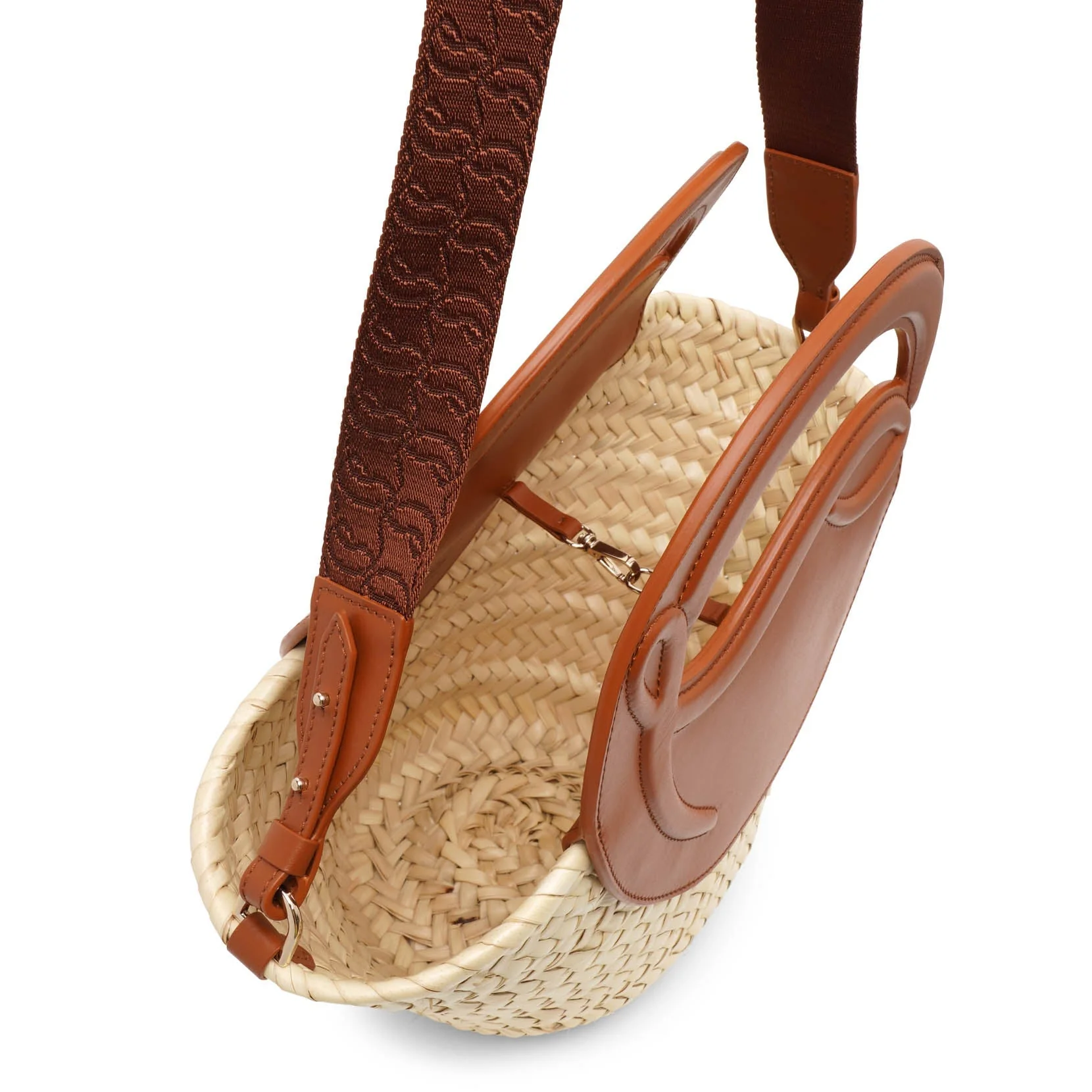 Biloumoon small brown raffia bag - Image 5