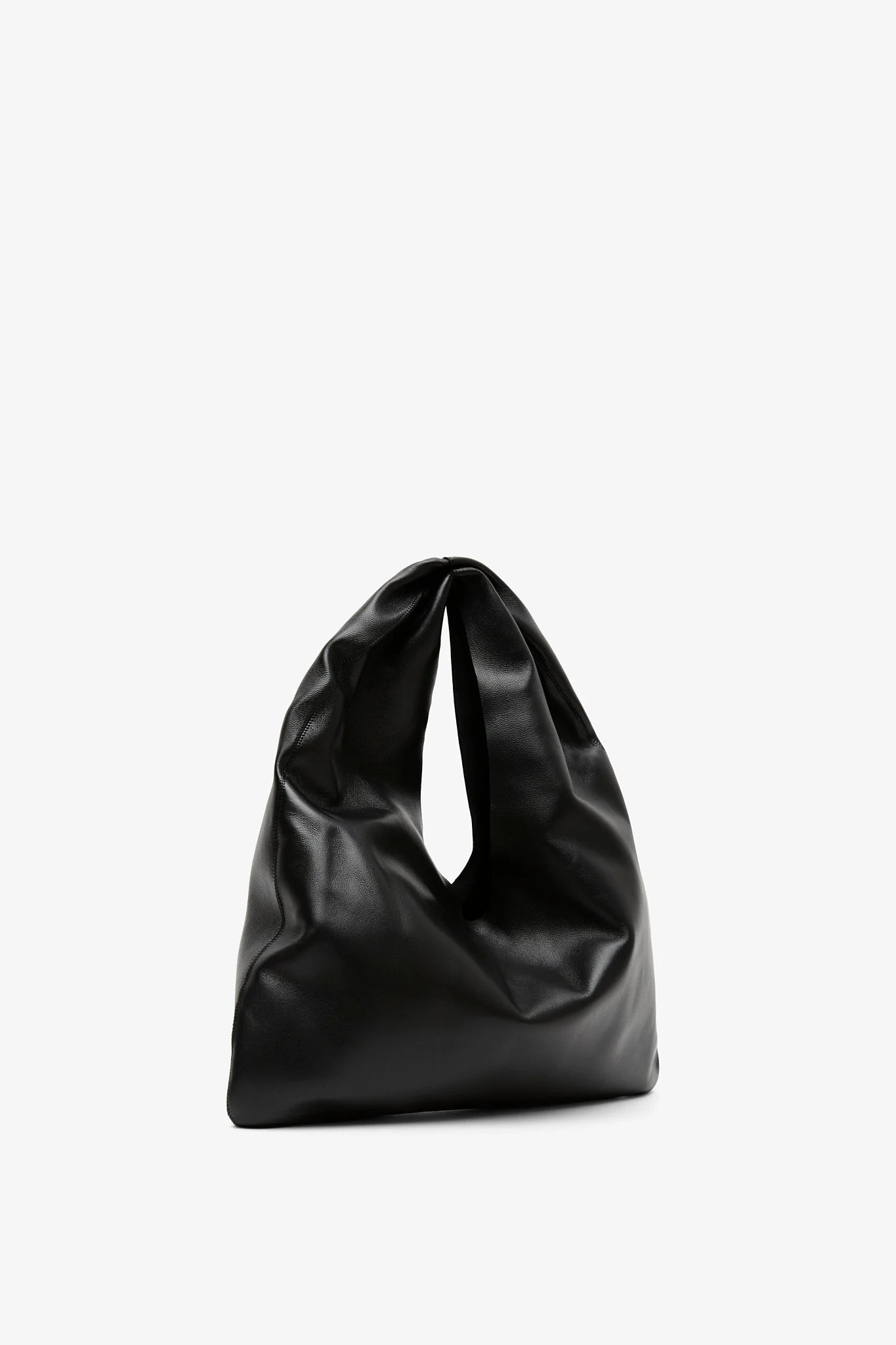 Bindle small black leather bag - Image 3