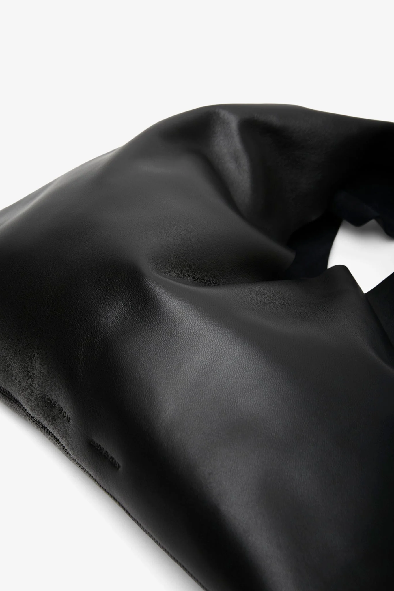 Bindle small black leather bag - Image 4