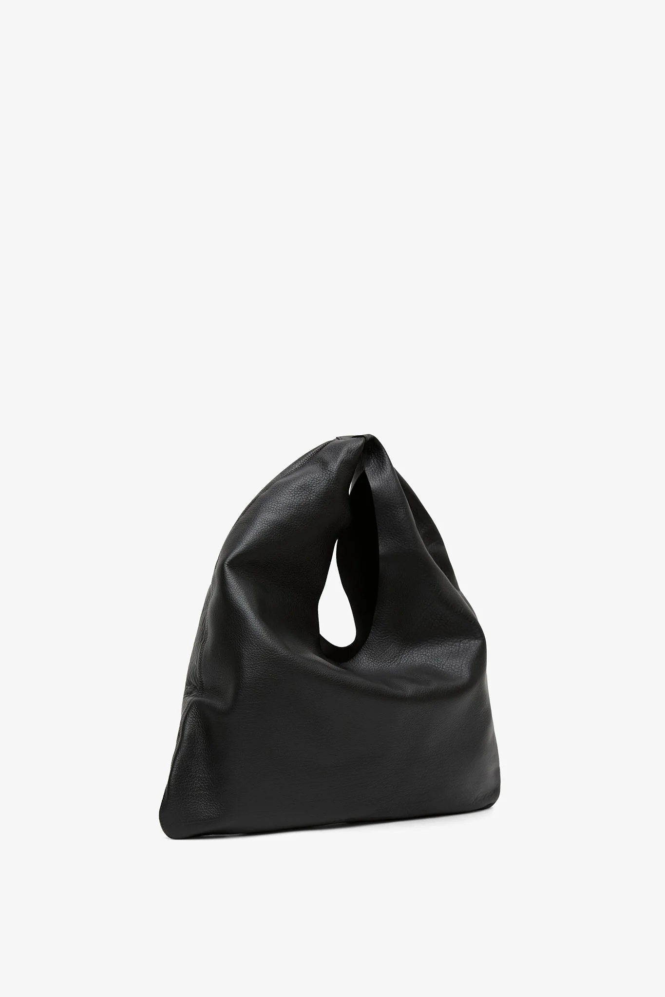 Bindle small black leather bag - Image 3