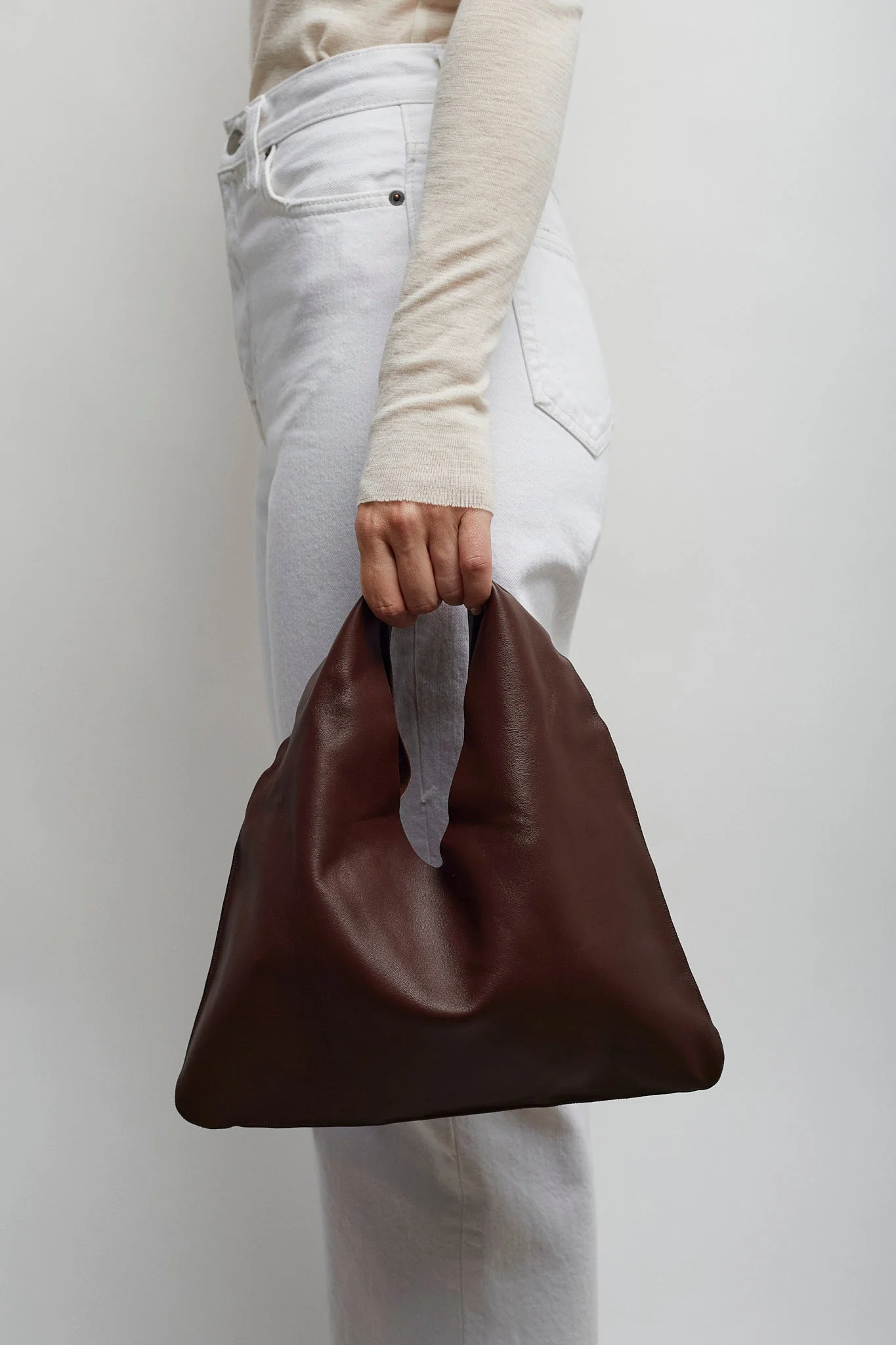 Bindle small brown leather bag - Image 2