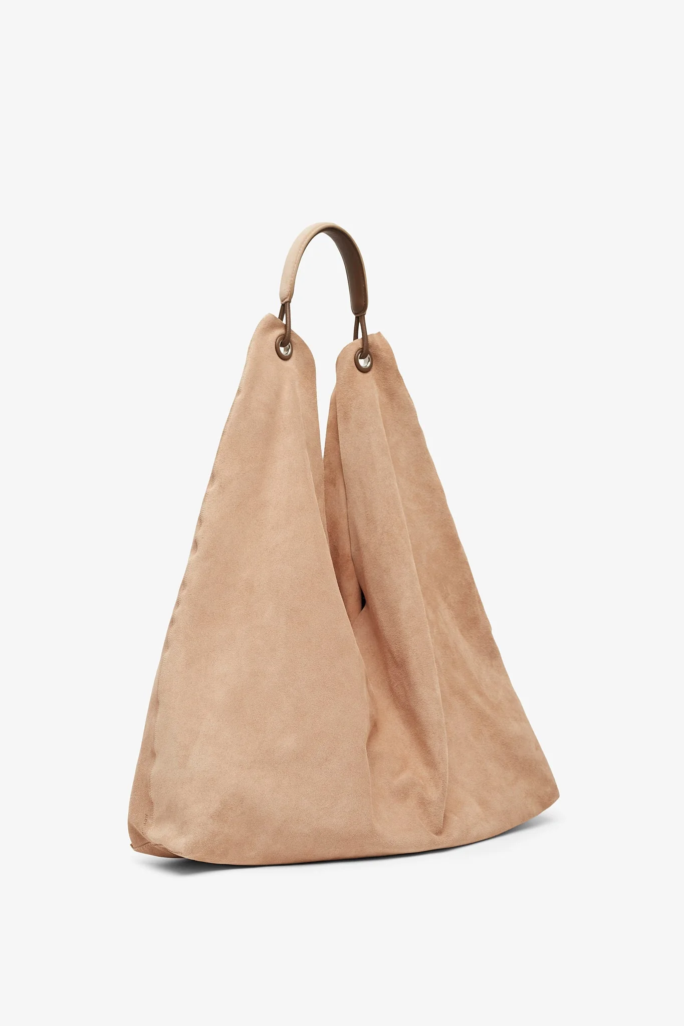 Bindle three beige suede bag - Image 3