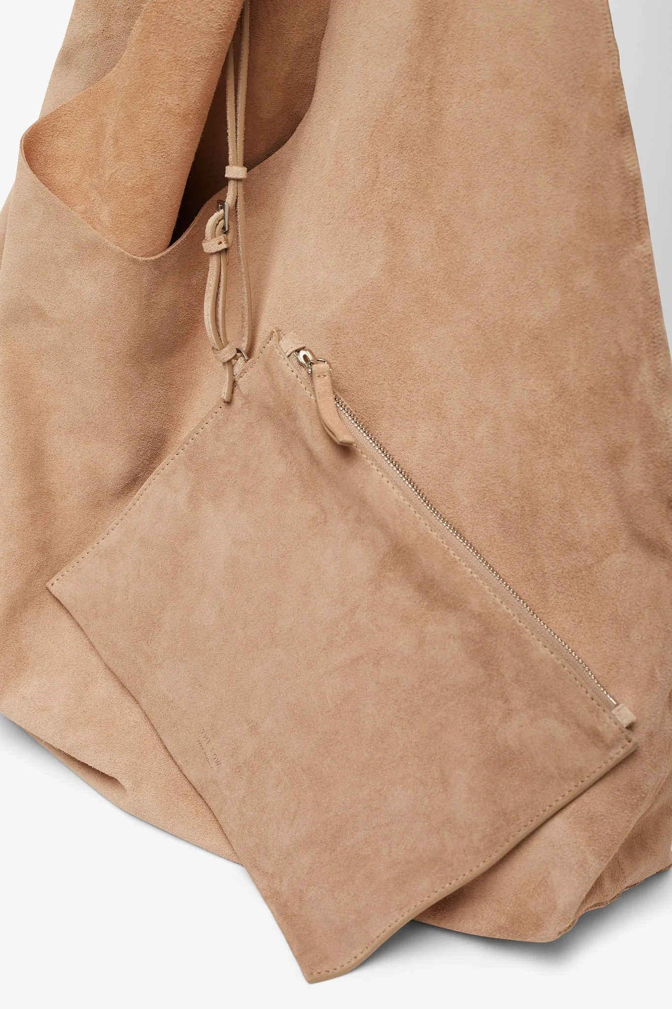 Bindle three beige suede bag - Image 4