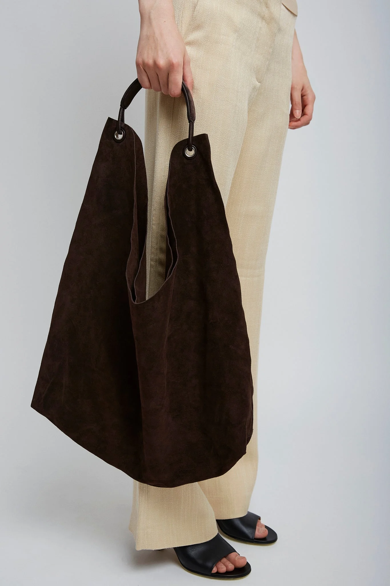 Bindle three brown suede bag - Image 5