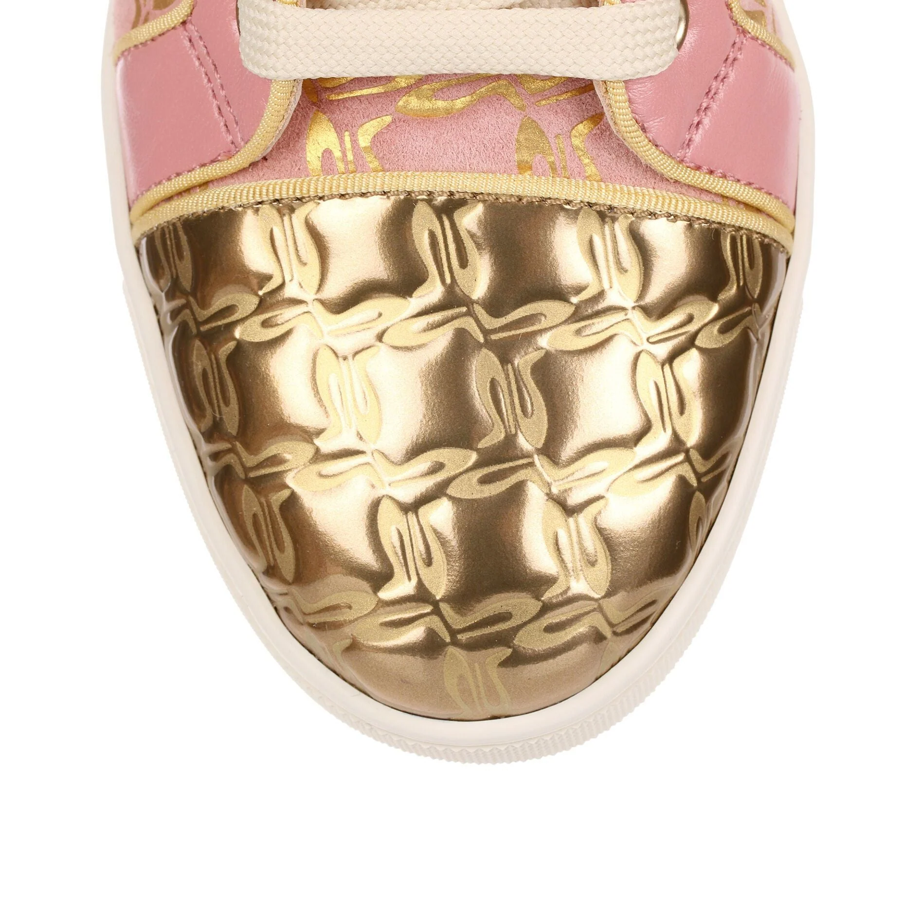 Bip Bip pink and gold suede sneaker - Image 4