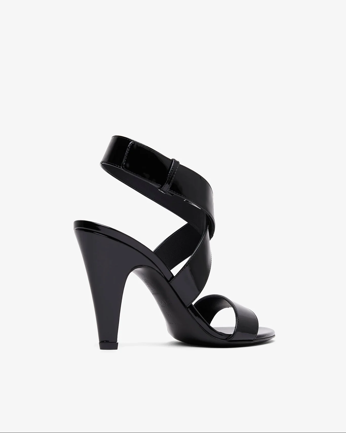 Black 90 patent sandals - Image 2