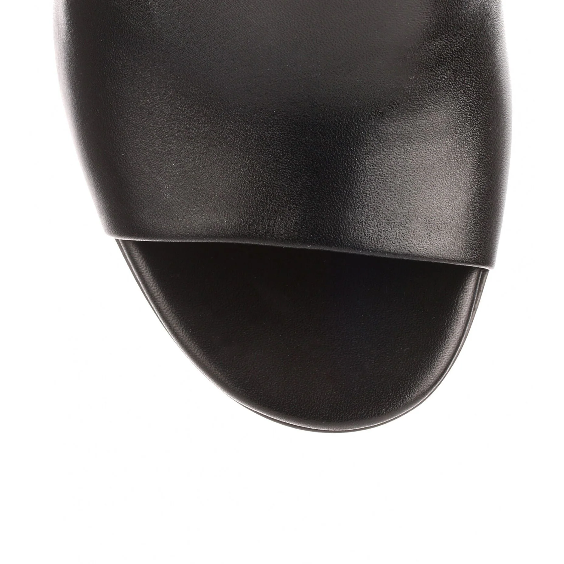 Black leather ankle chain sandal - Image 4