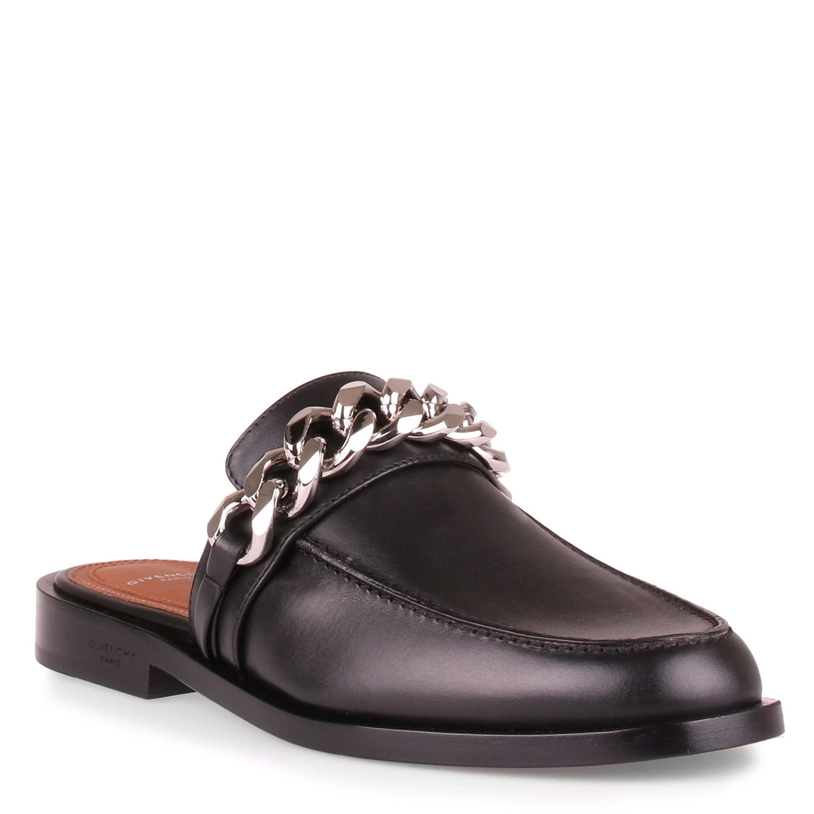 Black leather chain loafer - Image 2