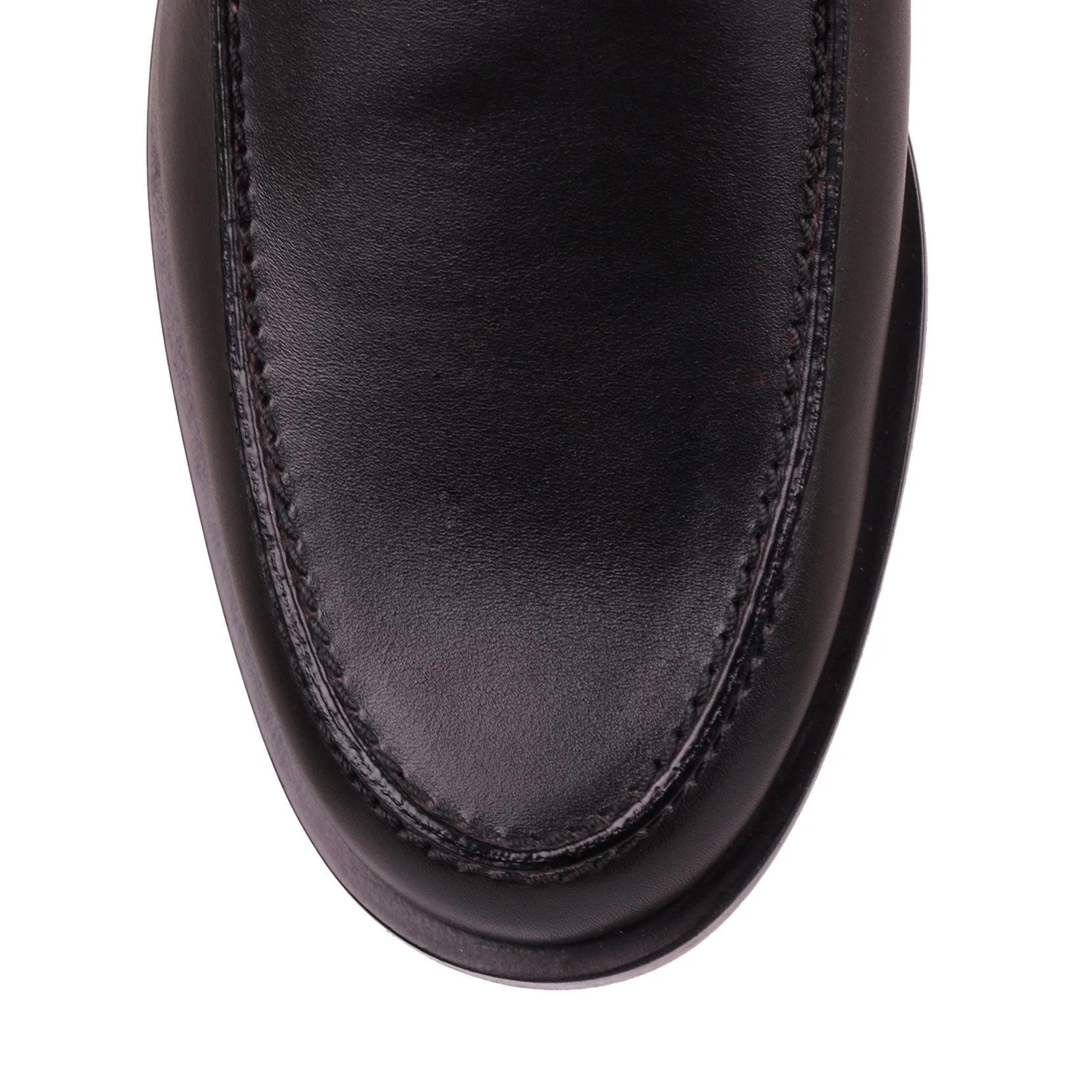 Black leather chain loafer - Image 4