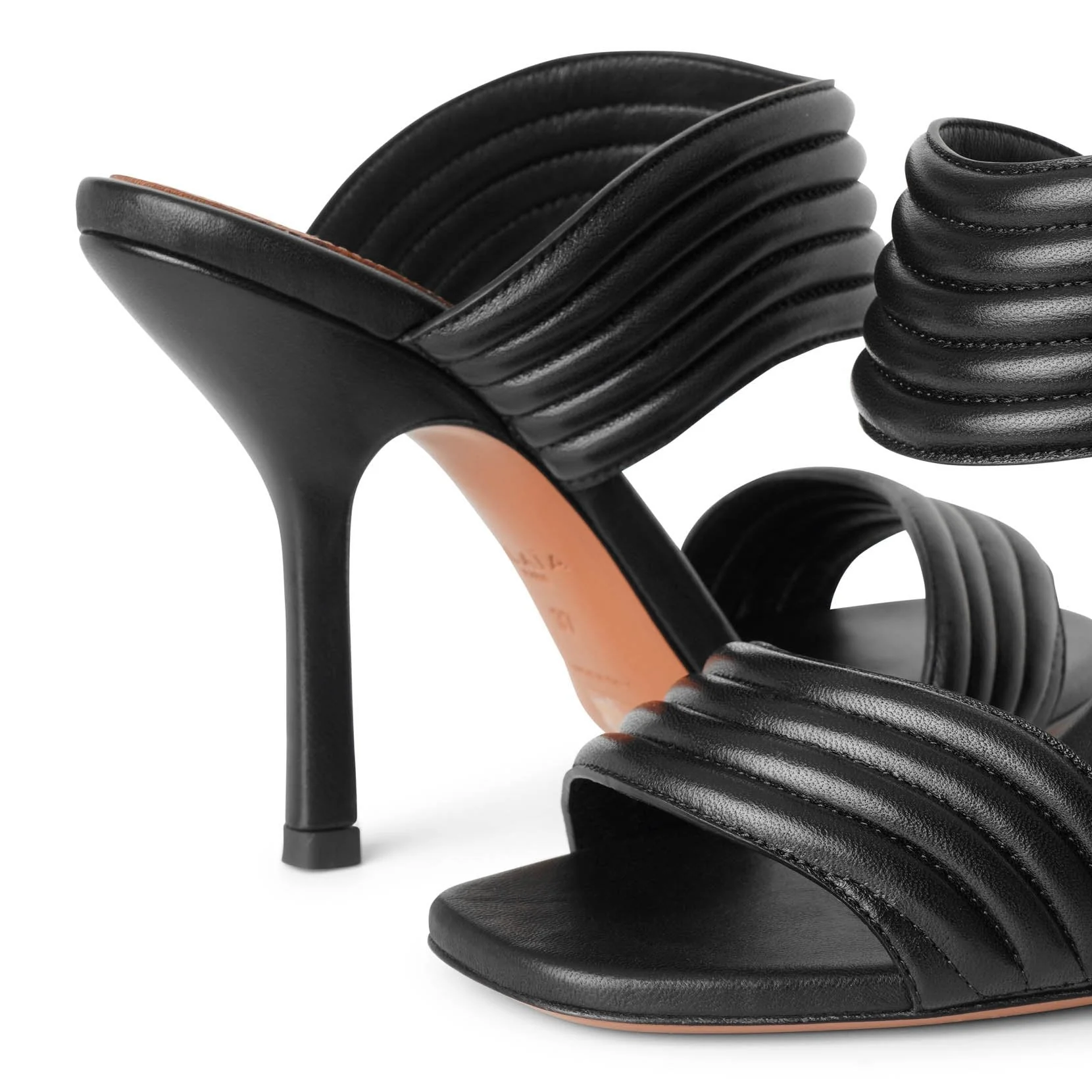 Black leather mule sandals - Image 6