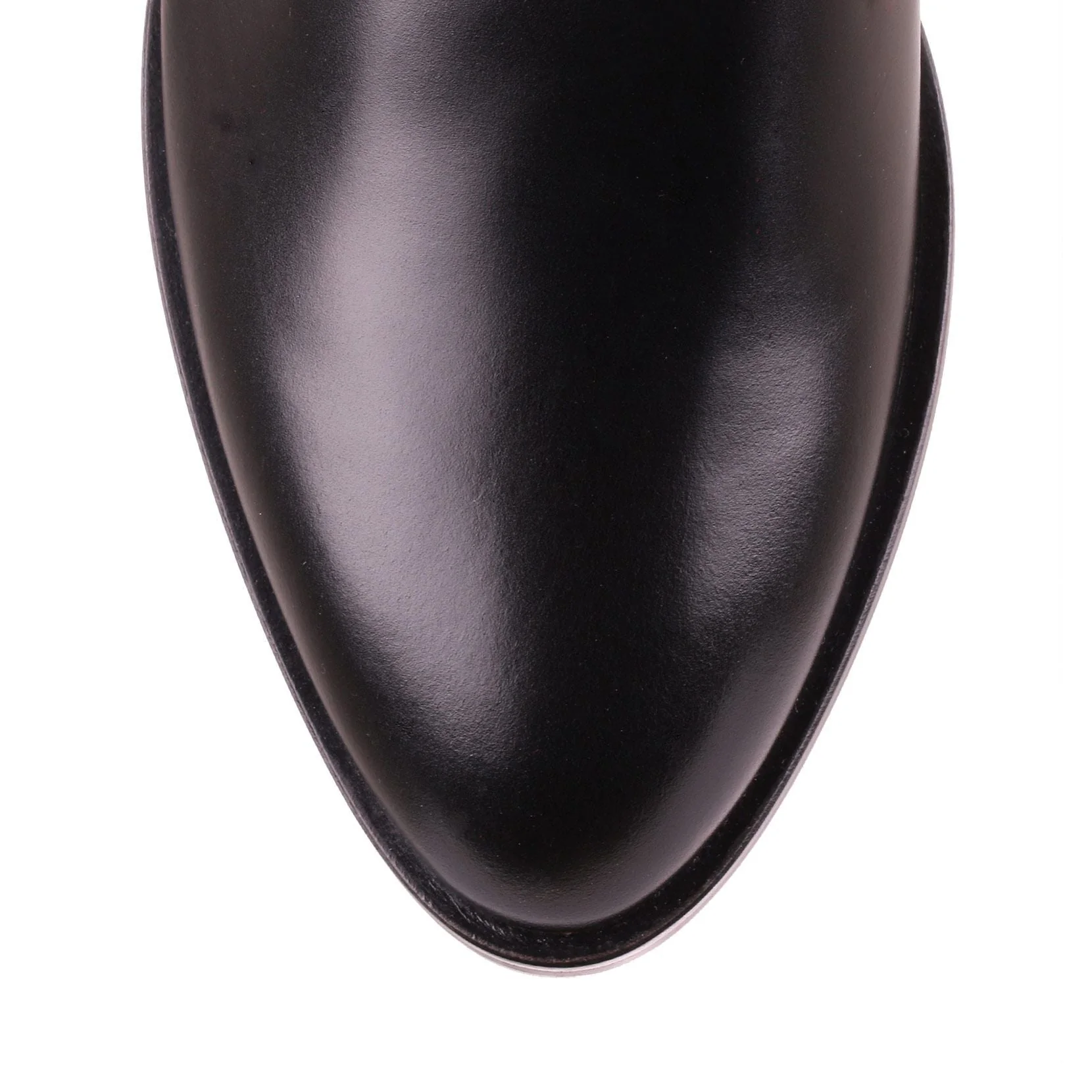 Black leather studded boot - Image 4