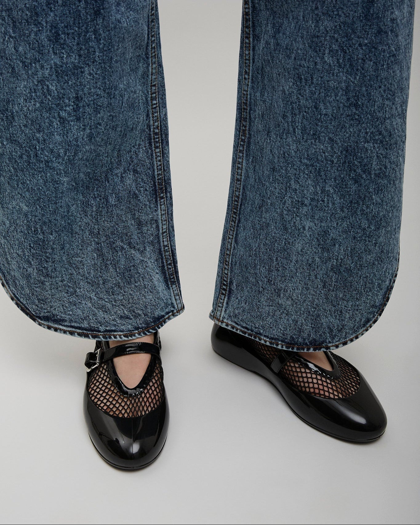 Black rubber ballet flats - Image 2