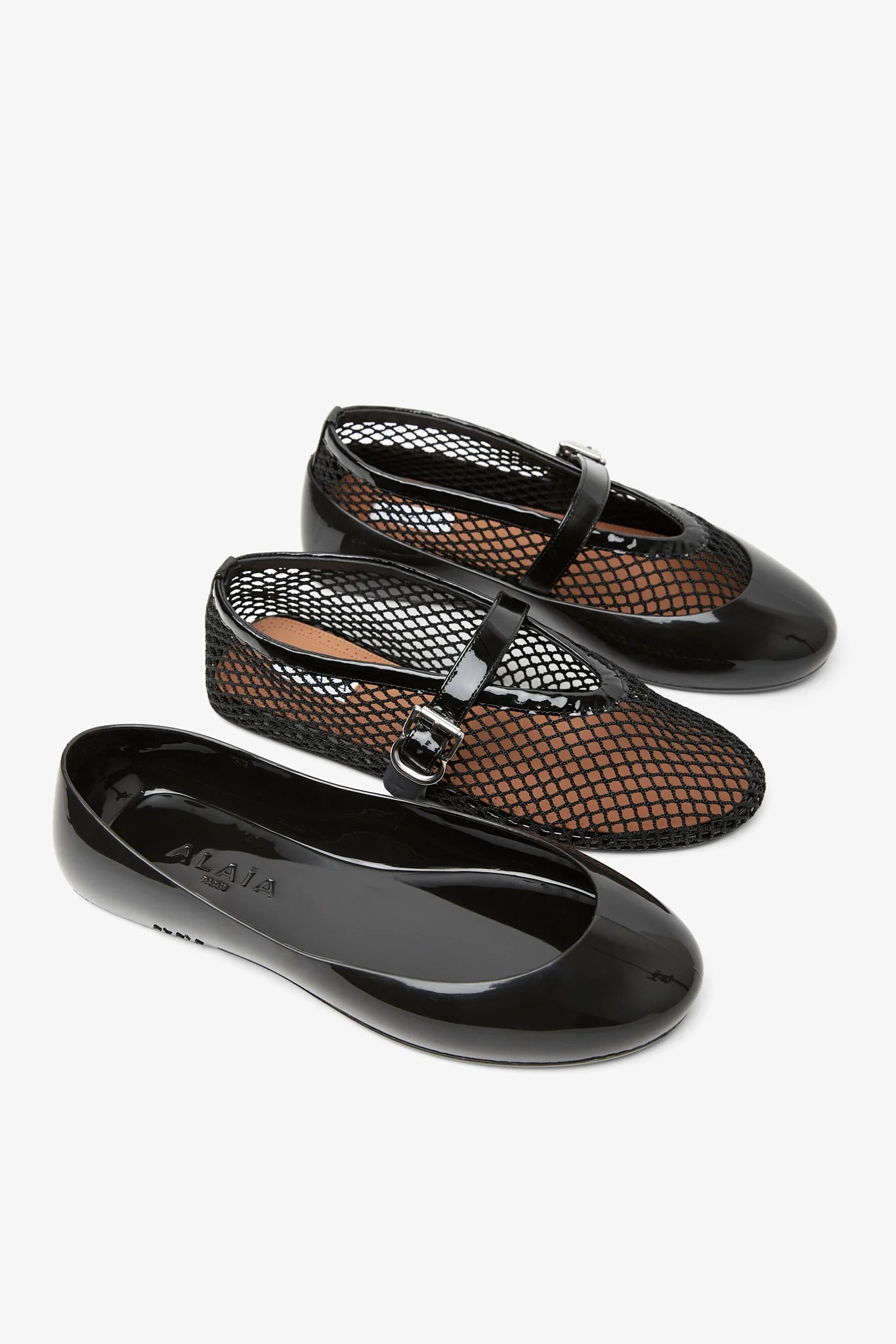 Black rubber ballet flats - Image 6