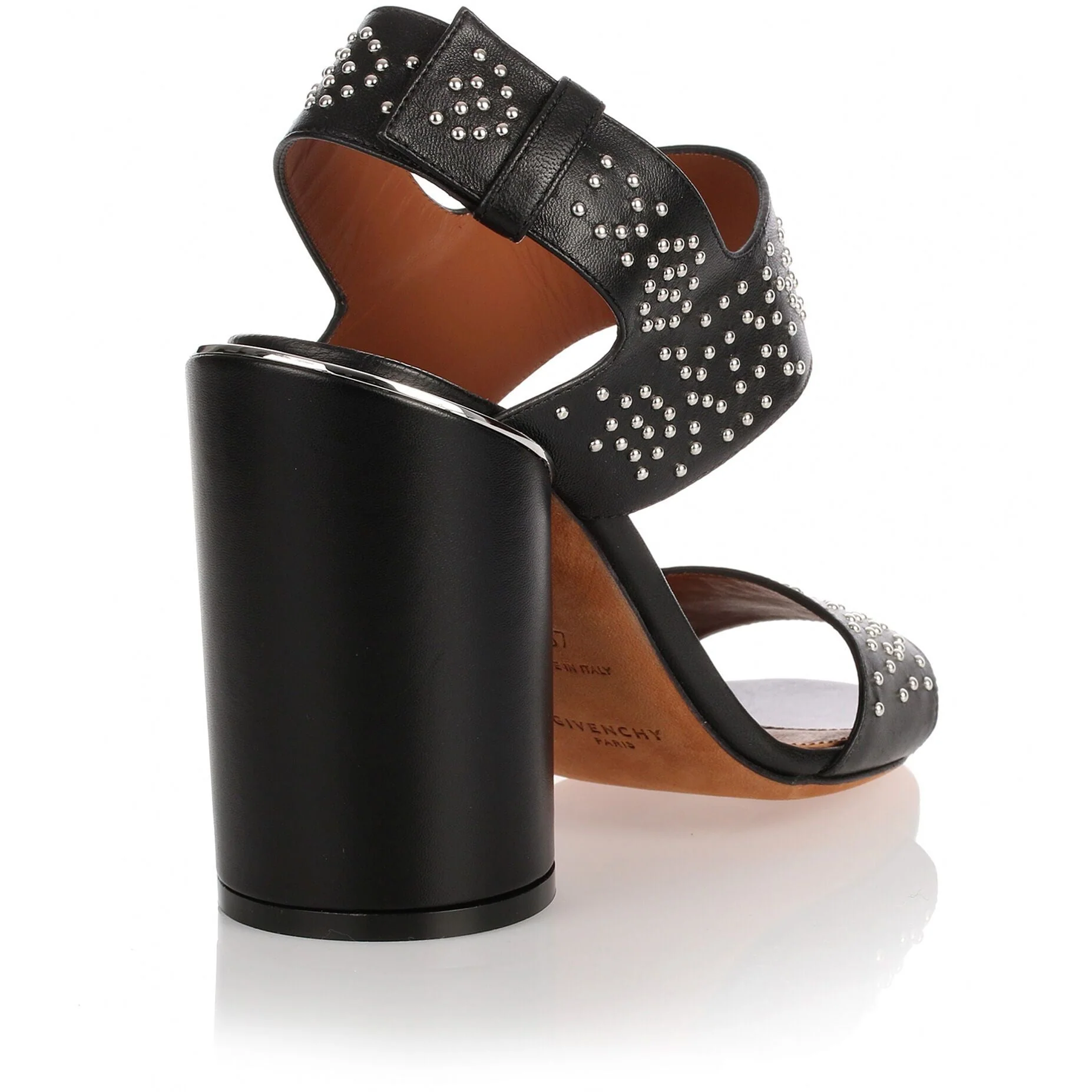 Black studded leather sandal - Image 3