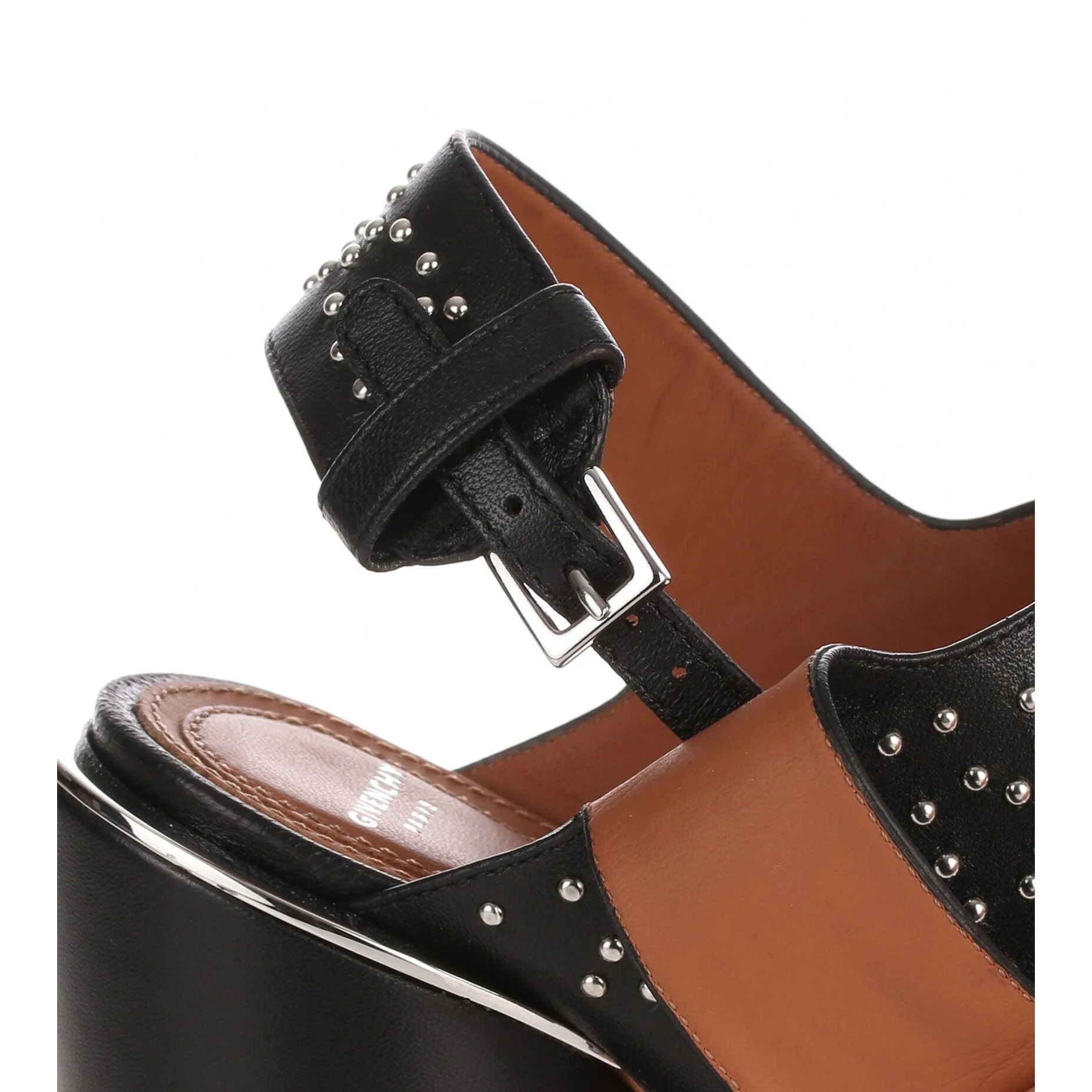 Black studded leather sandal - Image 5