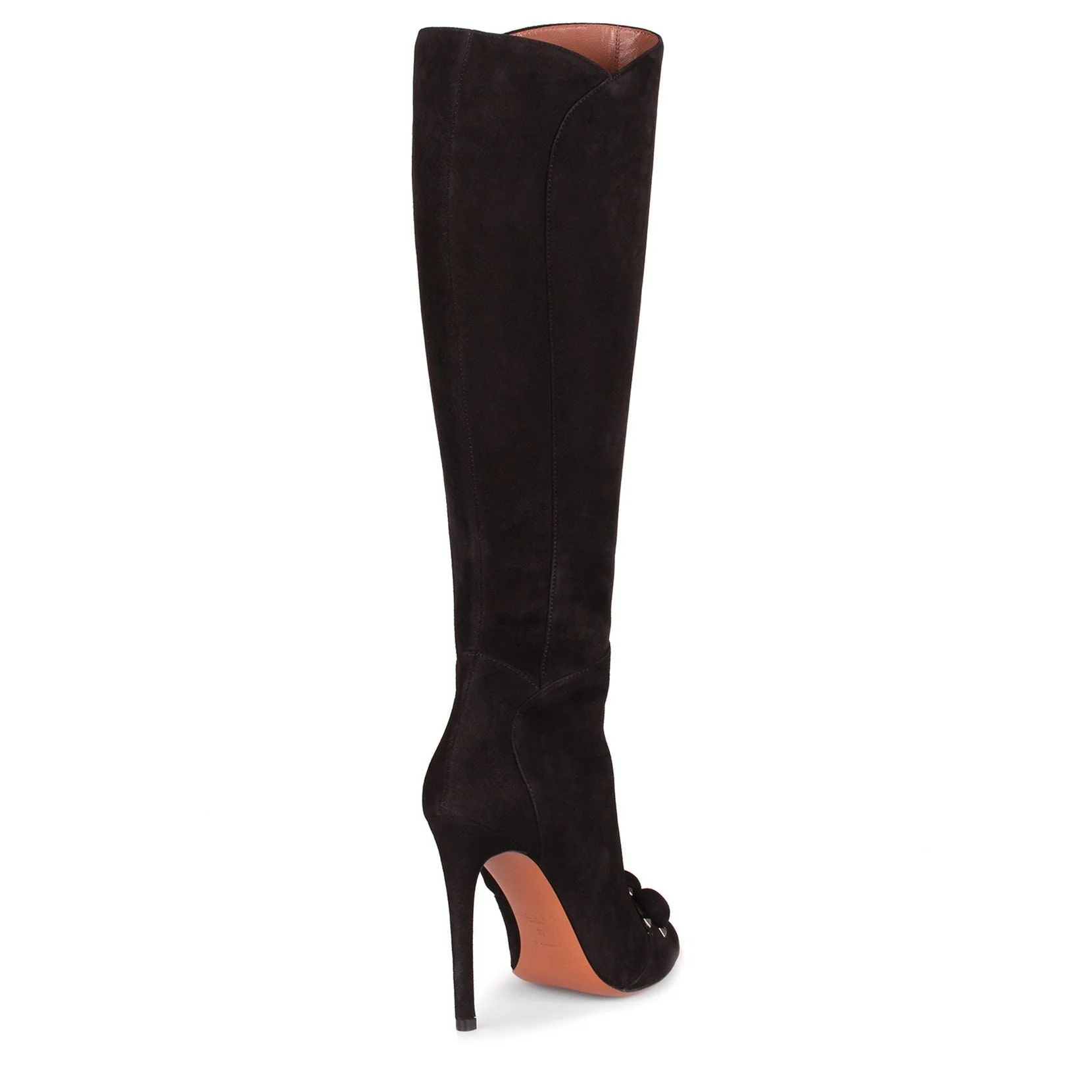 Black suede bombe knee boot - Image 3