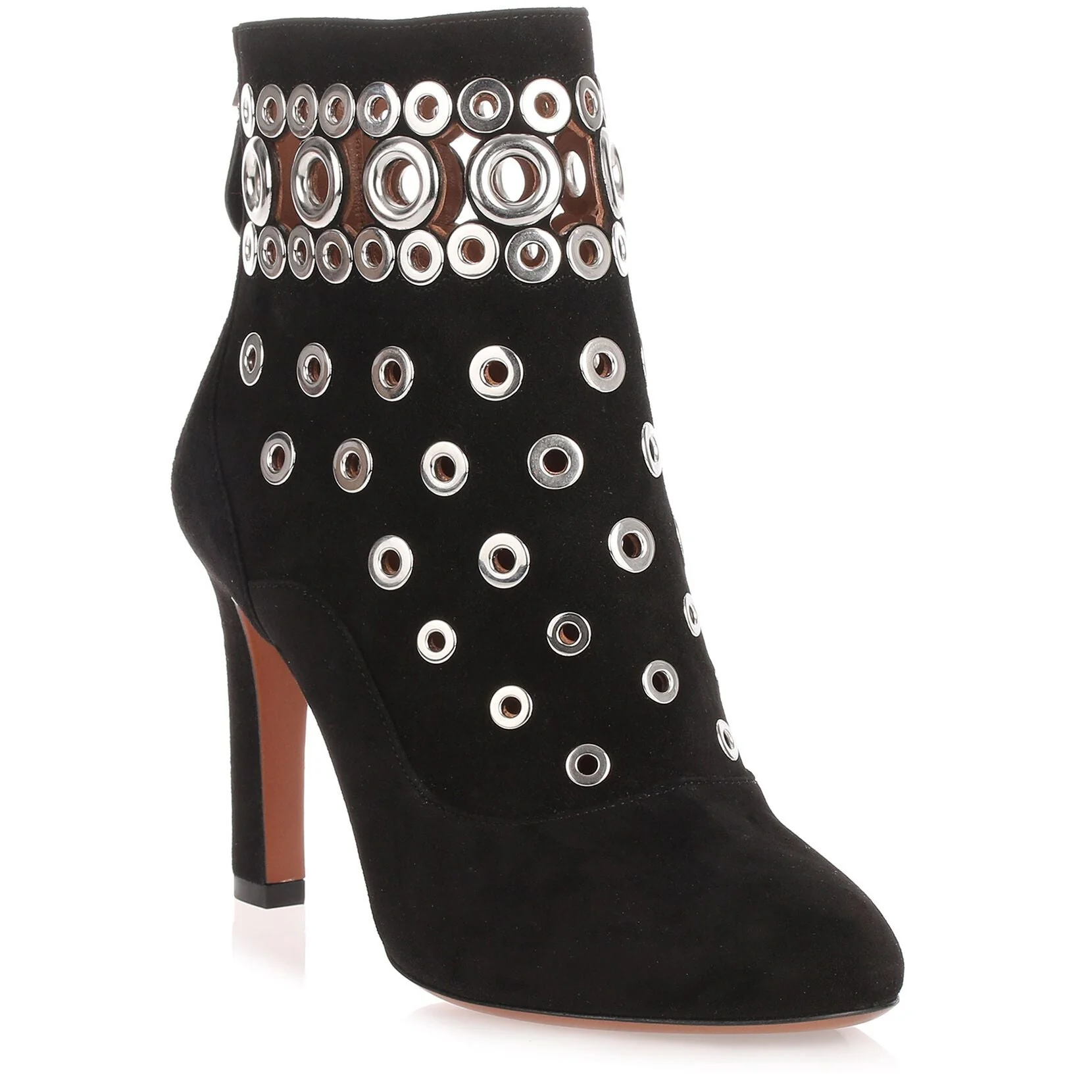 Black suede eyelet boot - Image 2