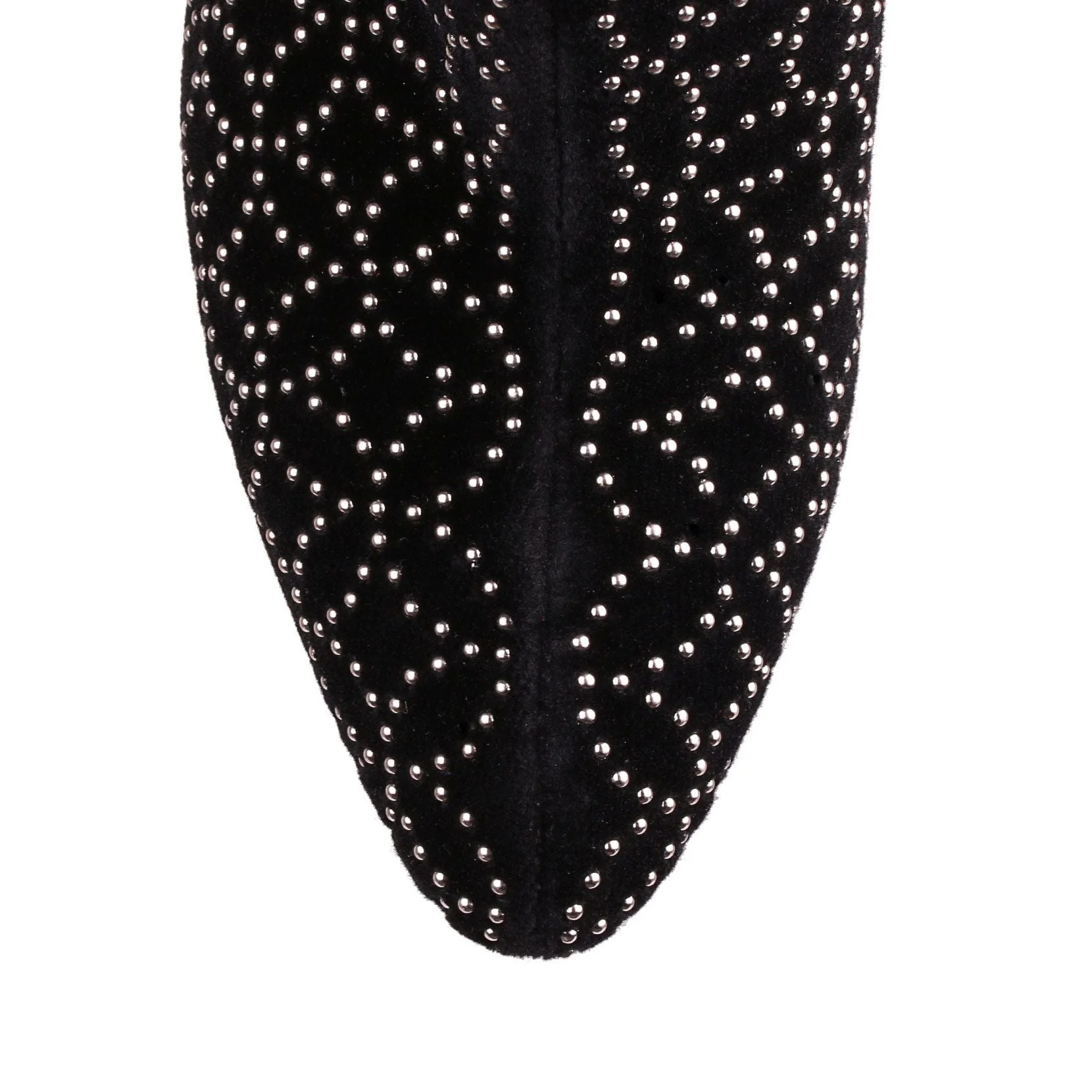 Black velvet studded ankle boot - Image 4
