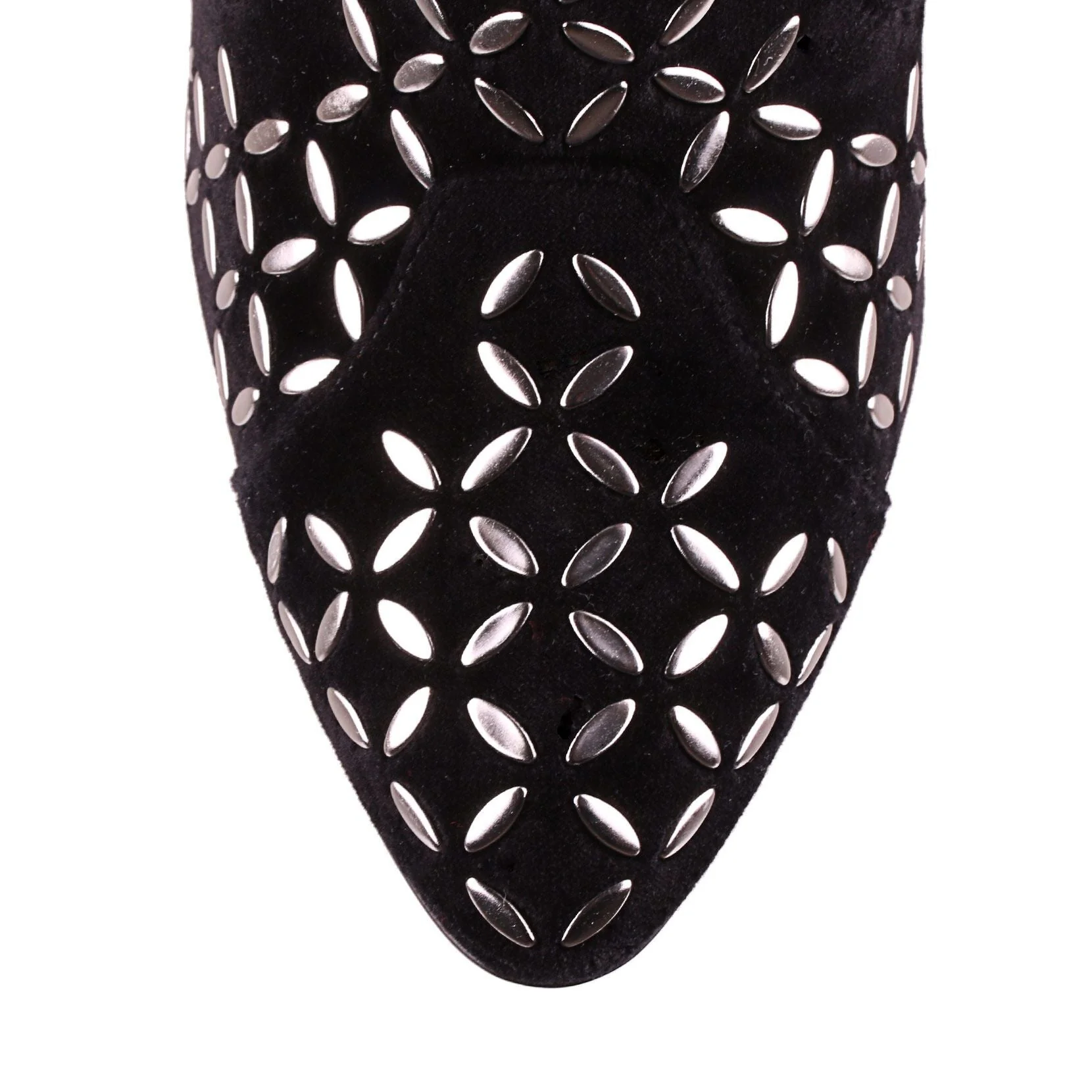 Black velvet studded chelsea boot - Image 4