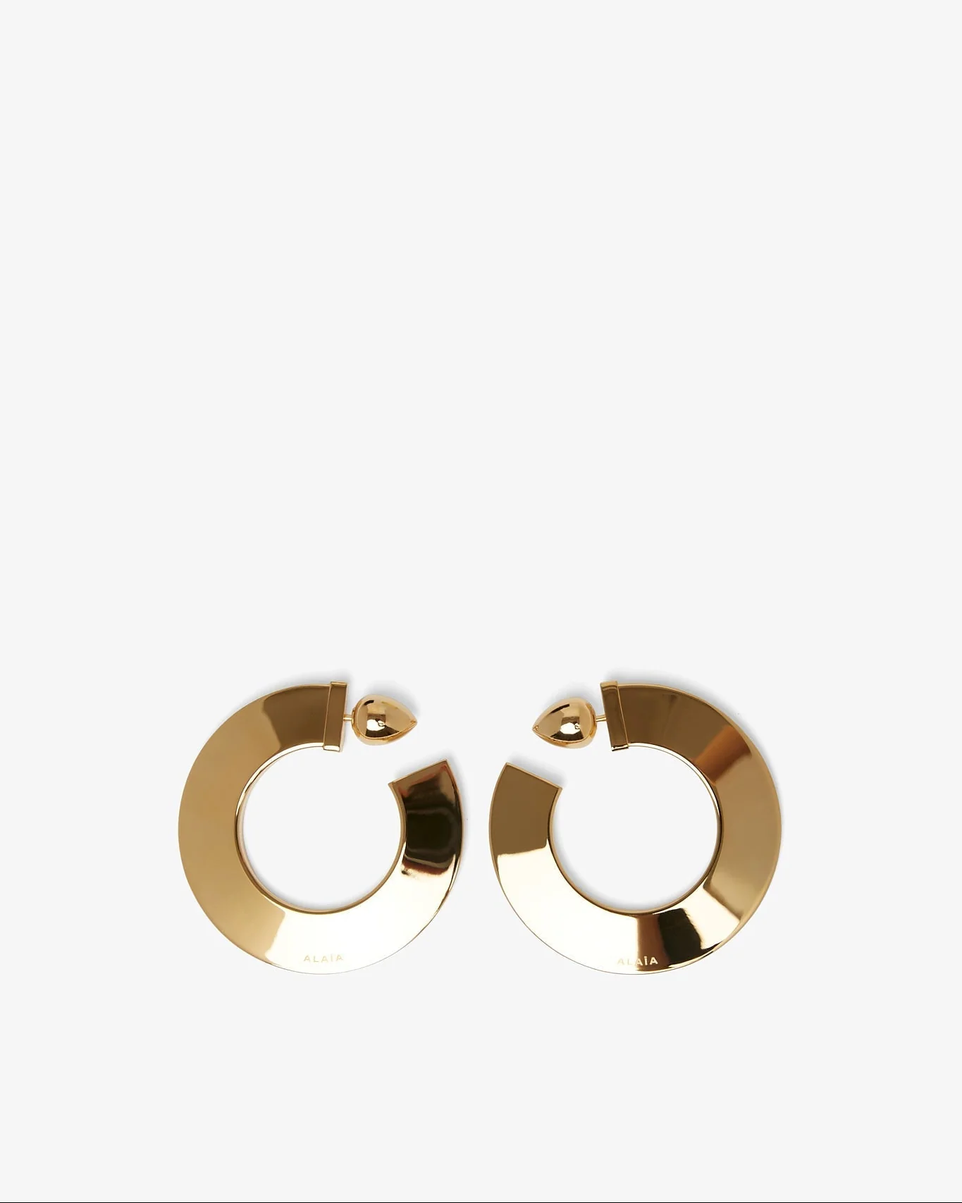 Blade Hoops small gold earrings