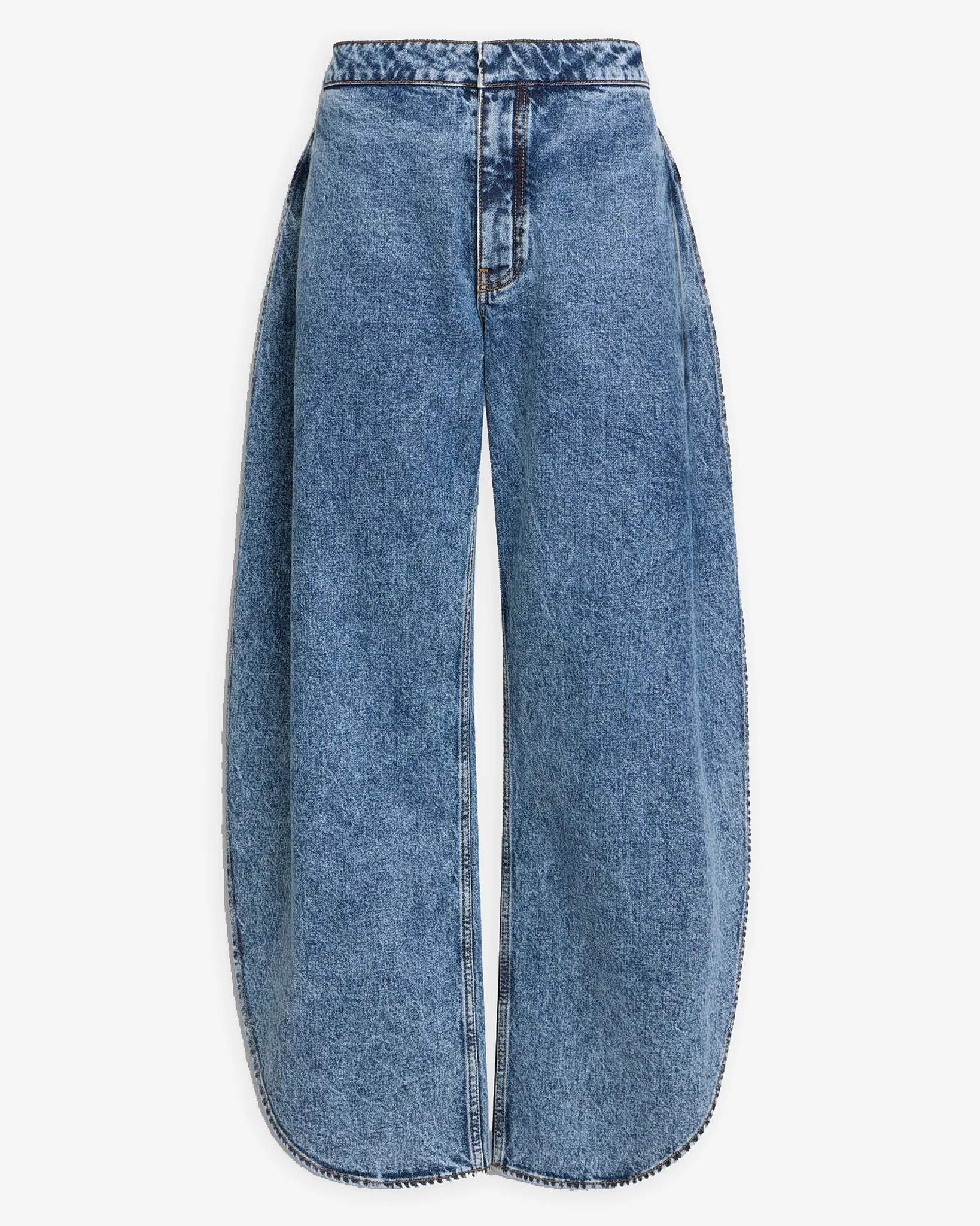 Blue petal denim pants