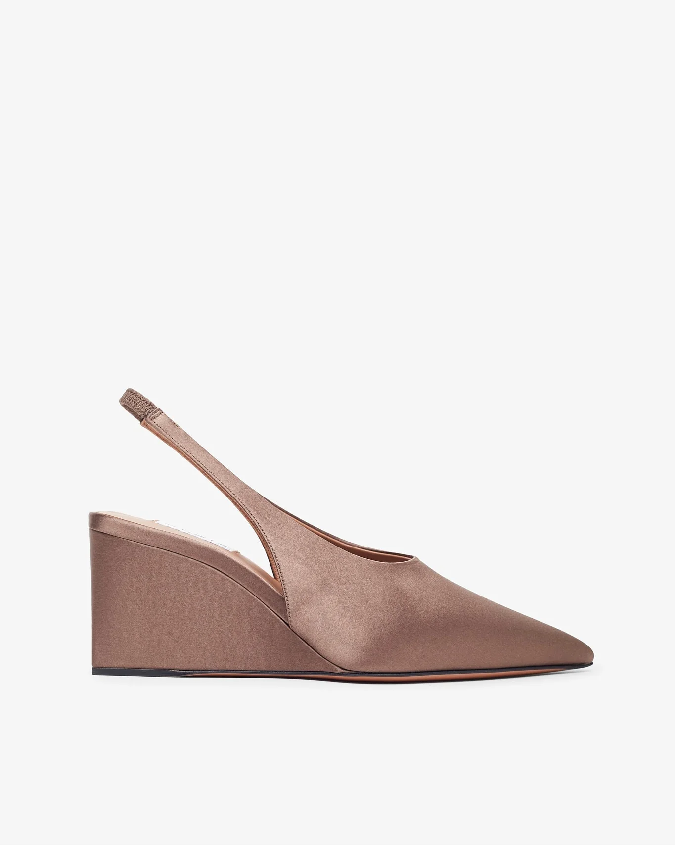 Blush 90 satin slingback wedges