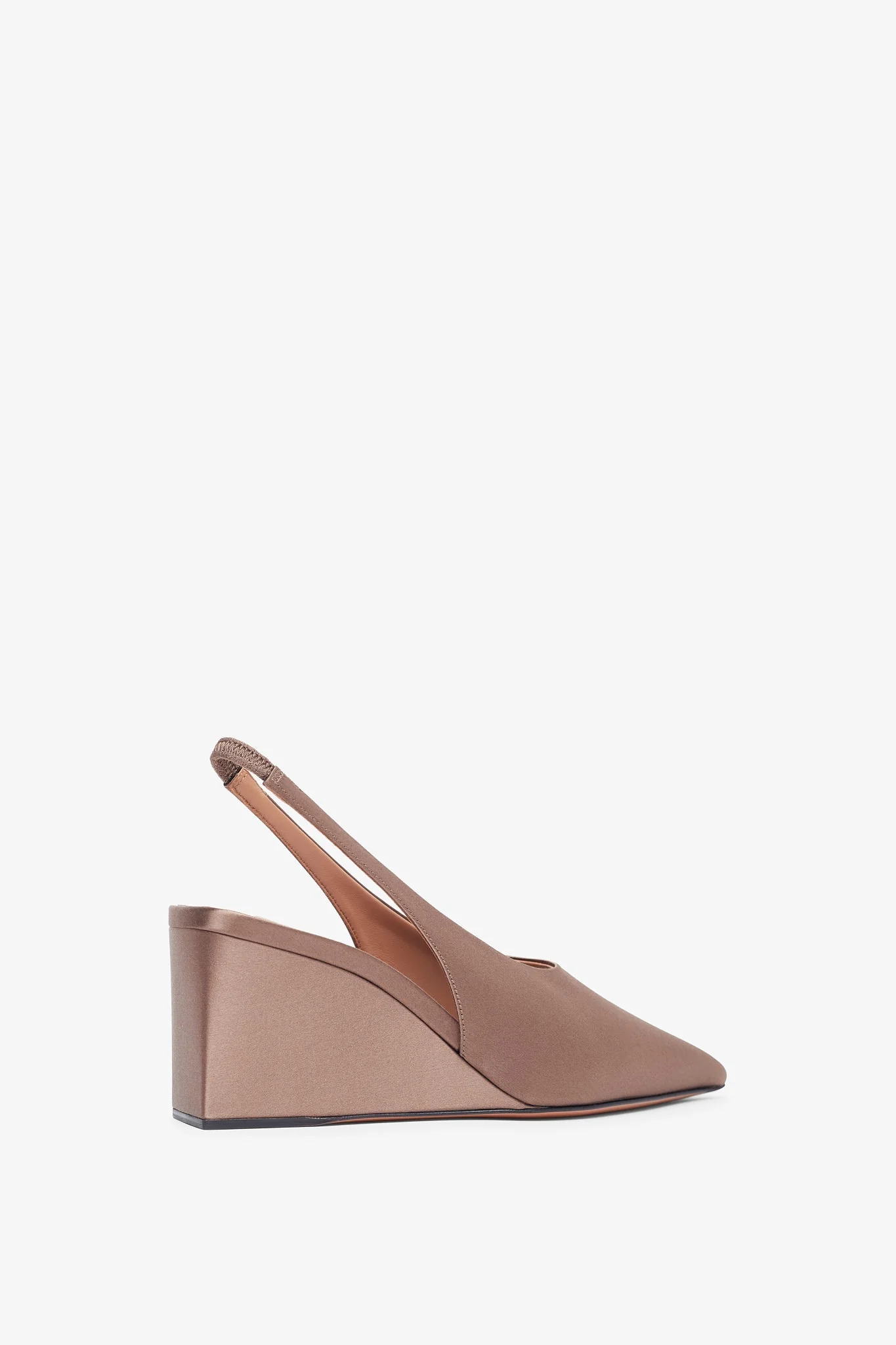 Blush 90 satin slingback wedges - Image 3
