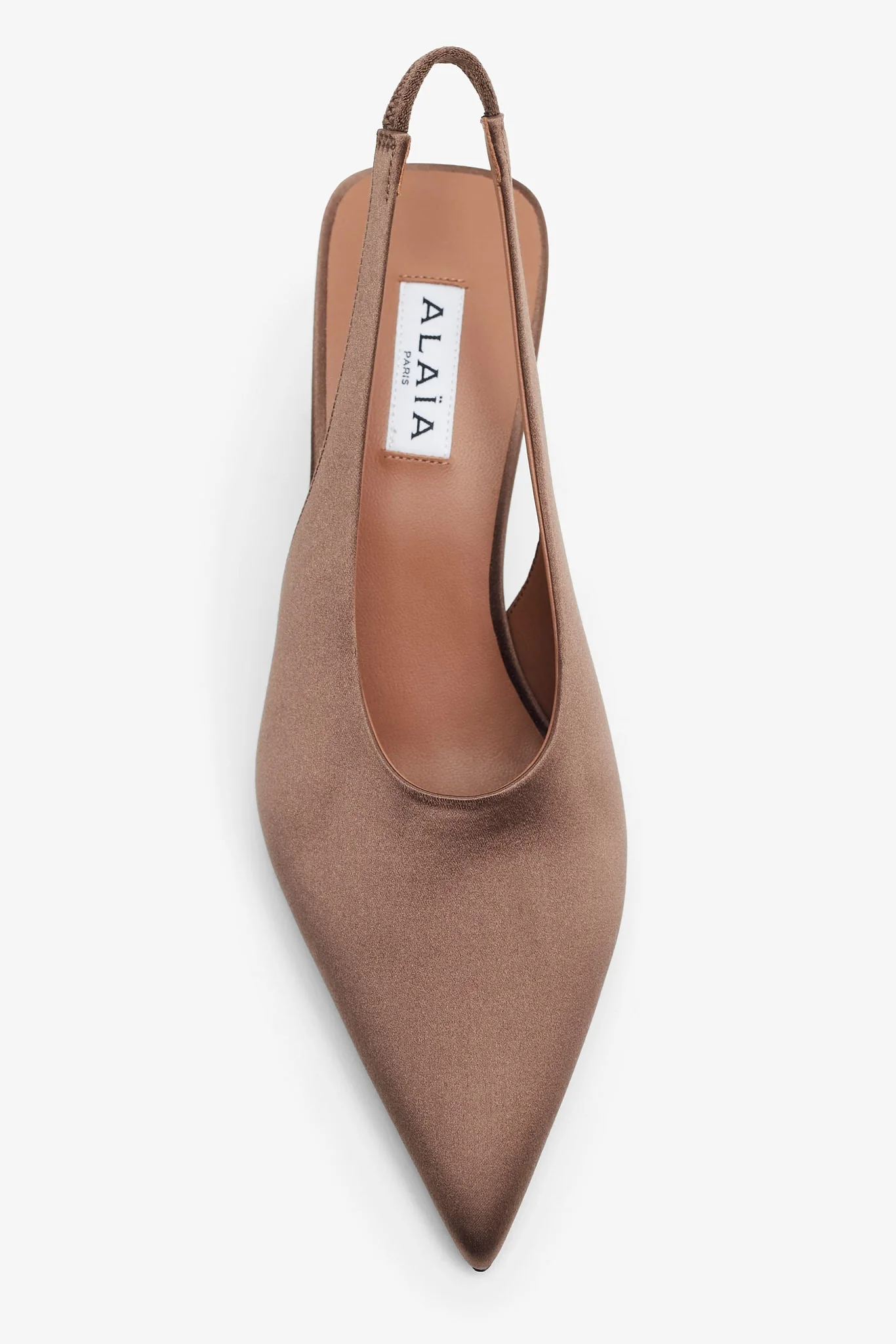 Blush 90 satin slingback wedges - Image 5