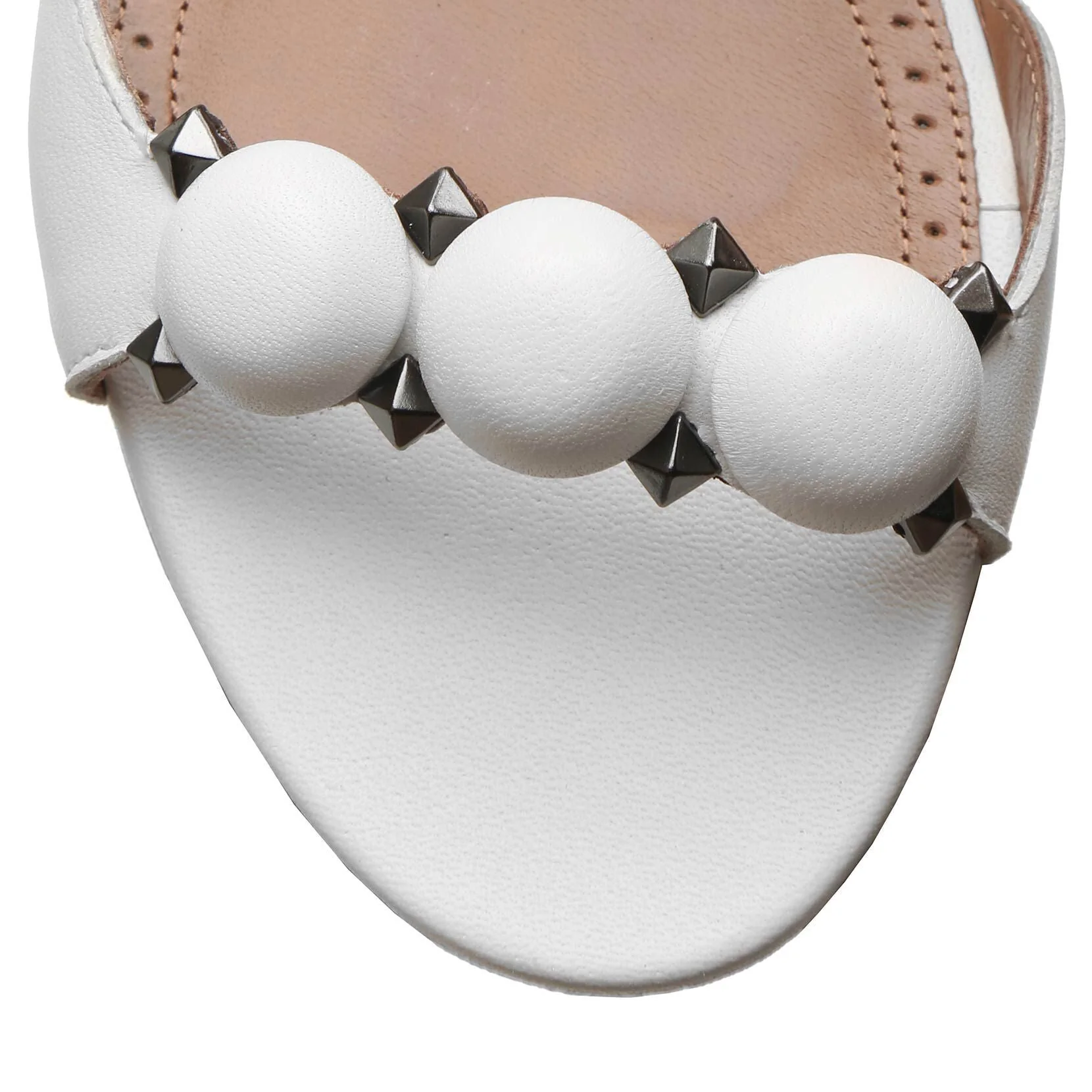 Bombe white calf leather flat sandals - Image 4