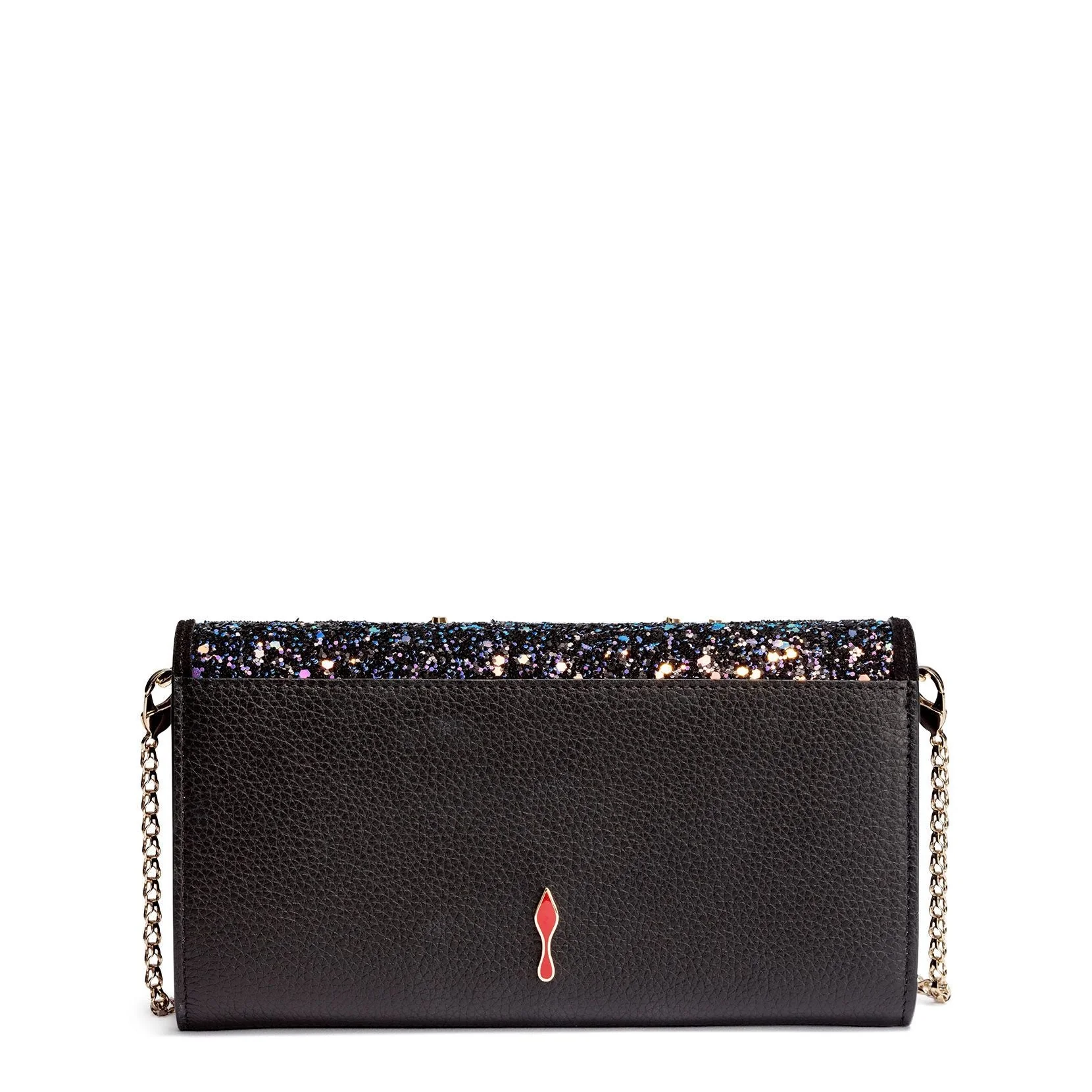 Boudoir beaded black leather chain wallet - Image 3