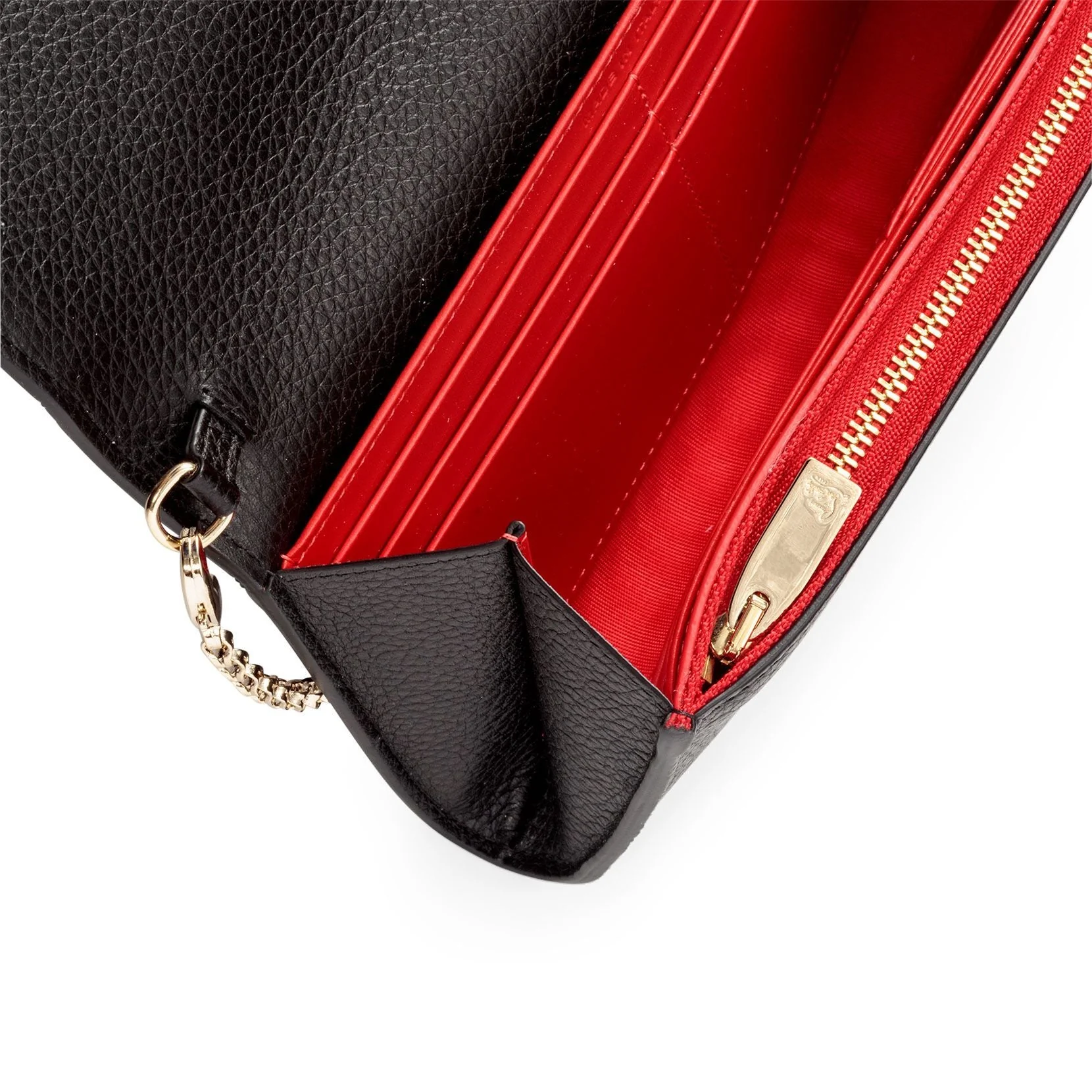 Boudoir beaded black leather chain wallet - Image 4