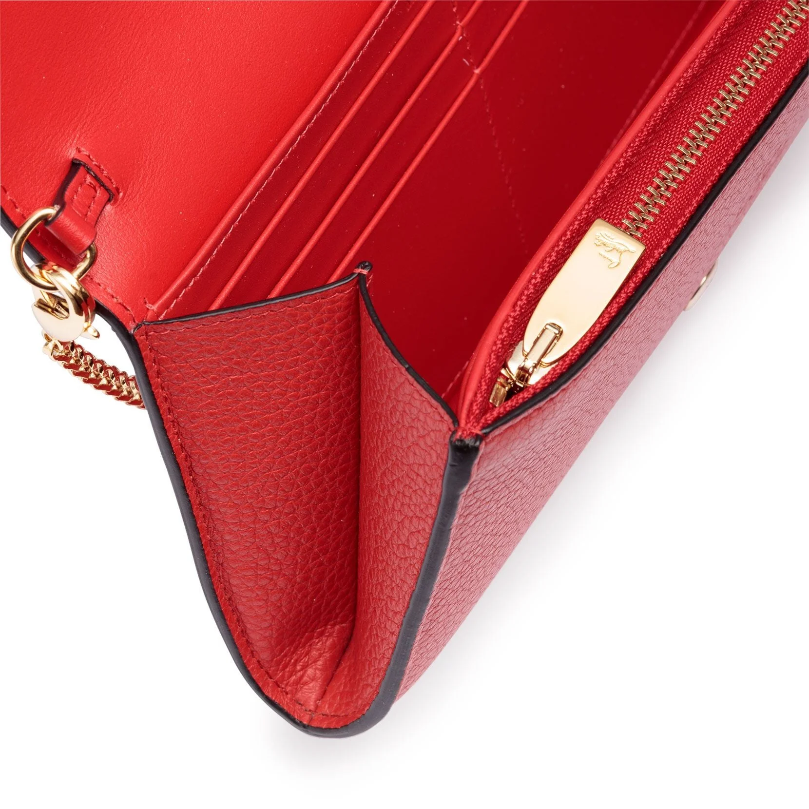 Boudoir red leather chain wallet - Image 4