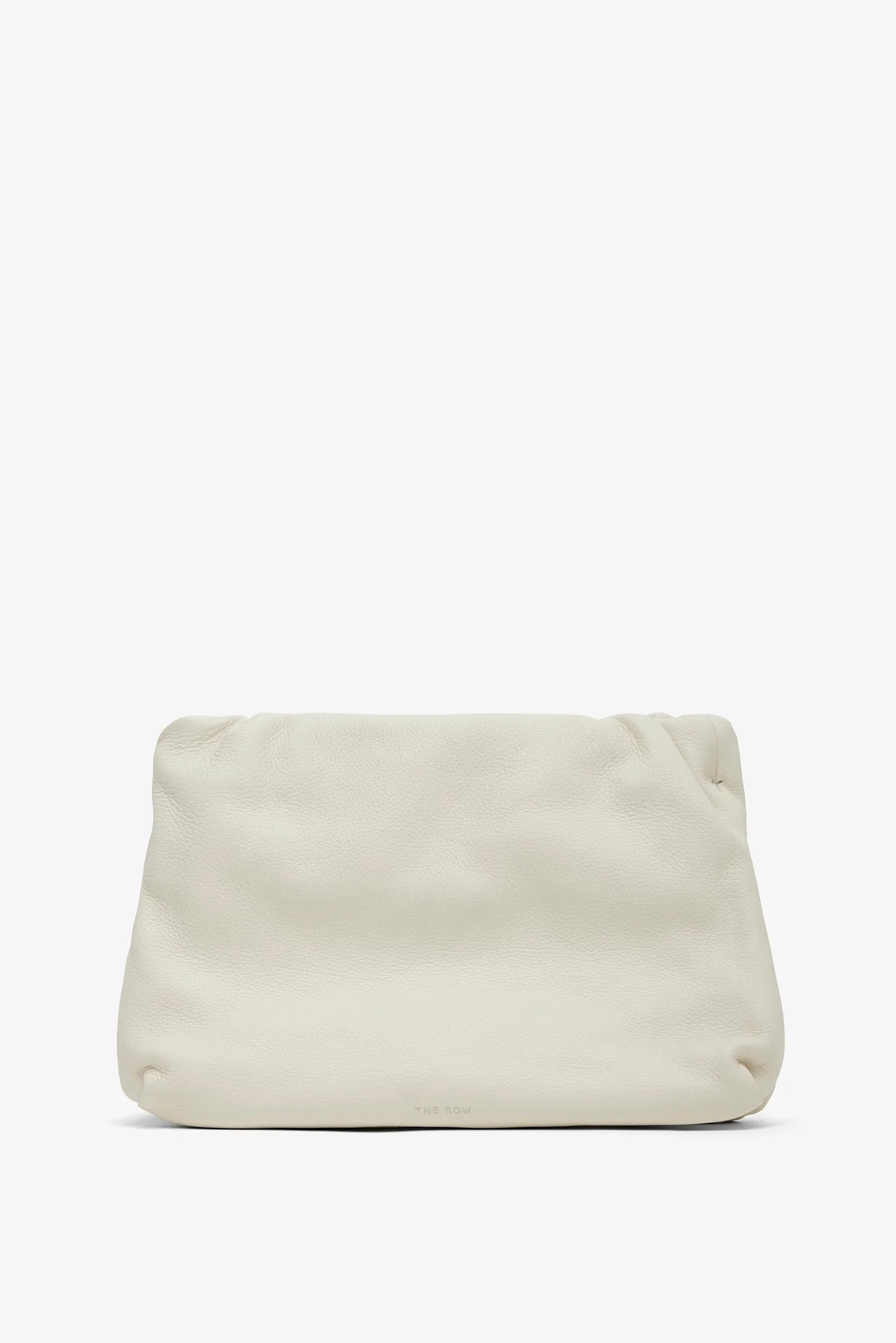 Bourse Ivory leather clutch bag