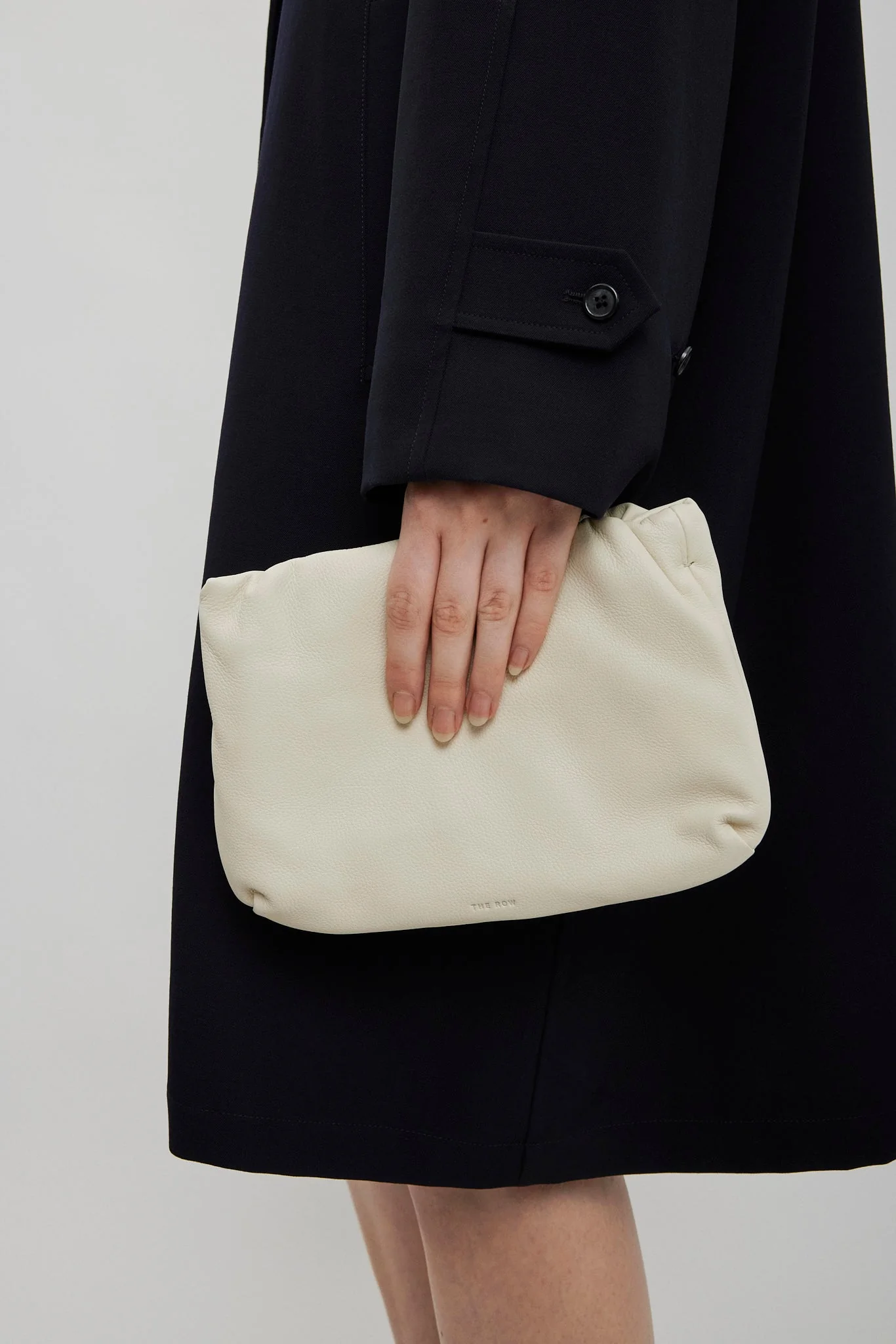 Bourse Ivory leather clutch bag - Image 5