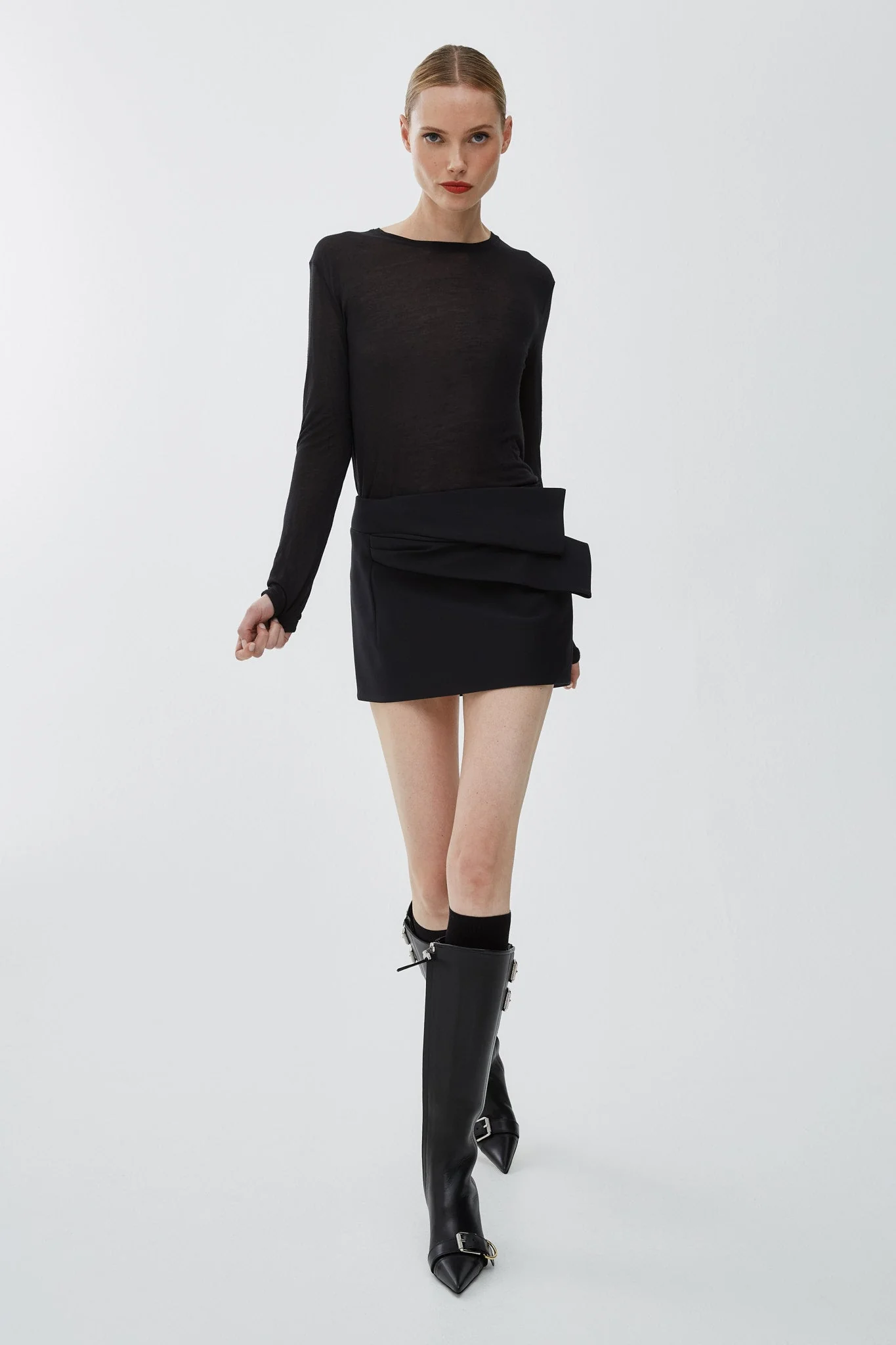 Bow black mini skirt - Image 6