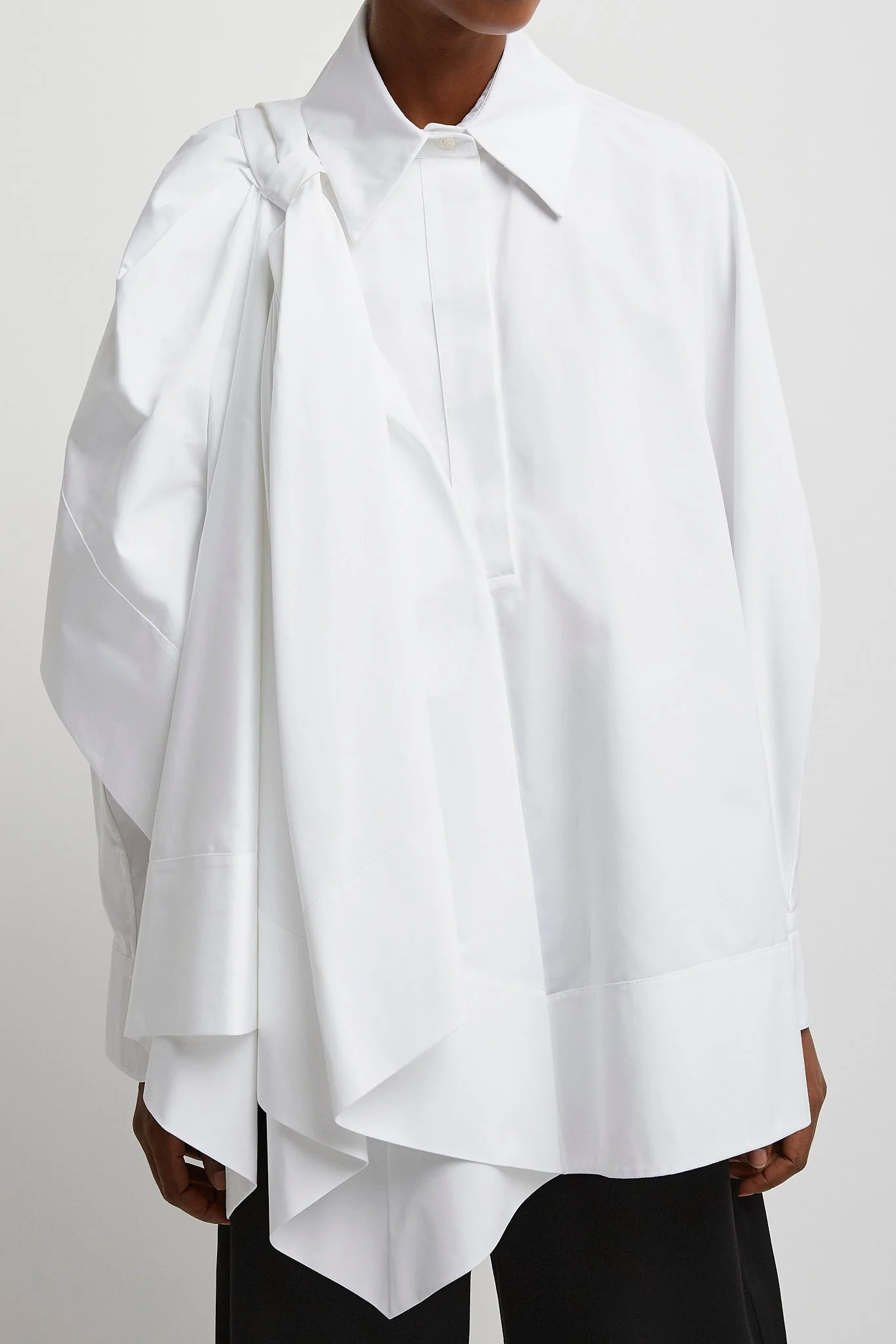 Bow white cotton shirt - Image 2
