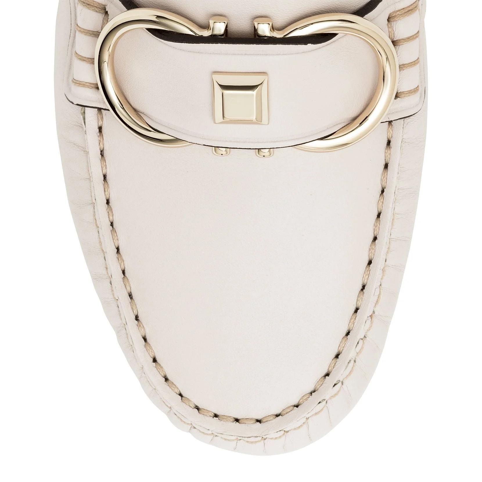 Breno off white calf leather car shoes - Image 4