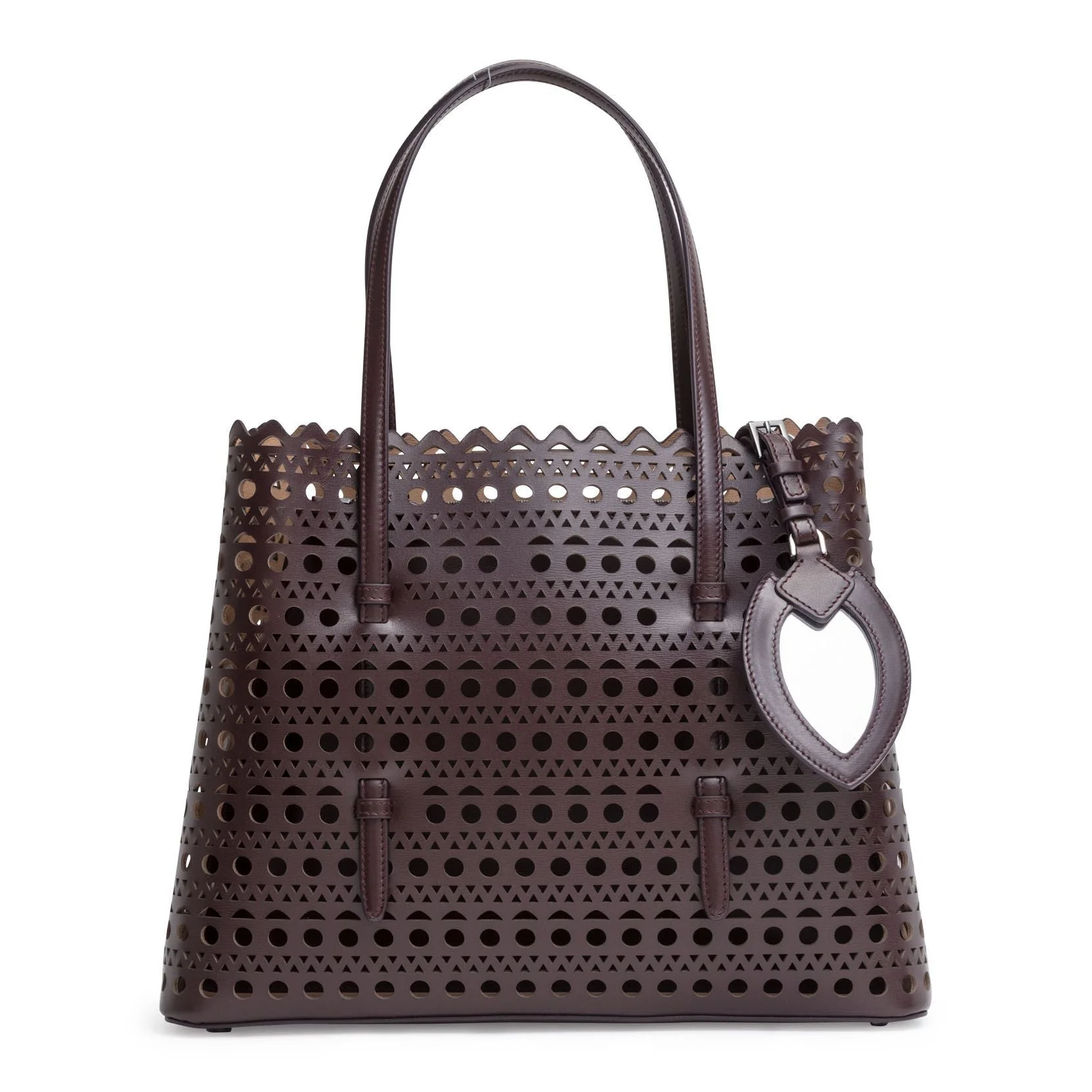 Brown laser cut tote bag - Image 3
